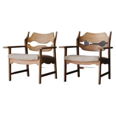 Vintage Pair of Henning Kjaernulf Razor Lounge Chairs, circa, 1960