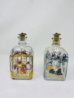 Paar Holmegaard-Kristallkaraffen, Weihnachtsgeschenk-Ausgabe, Vintage