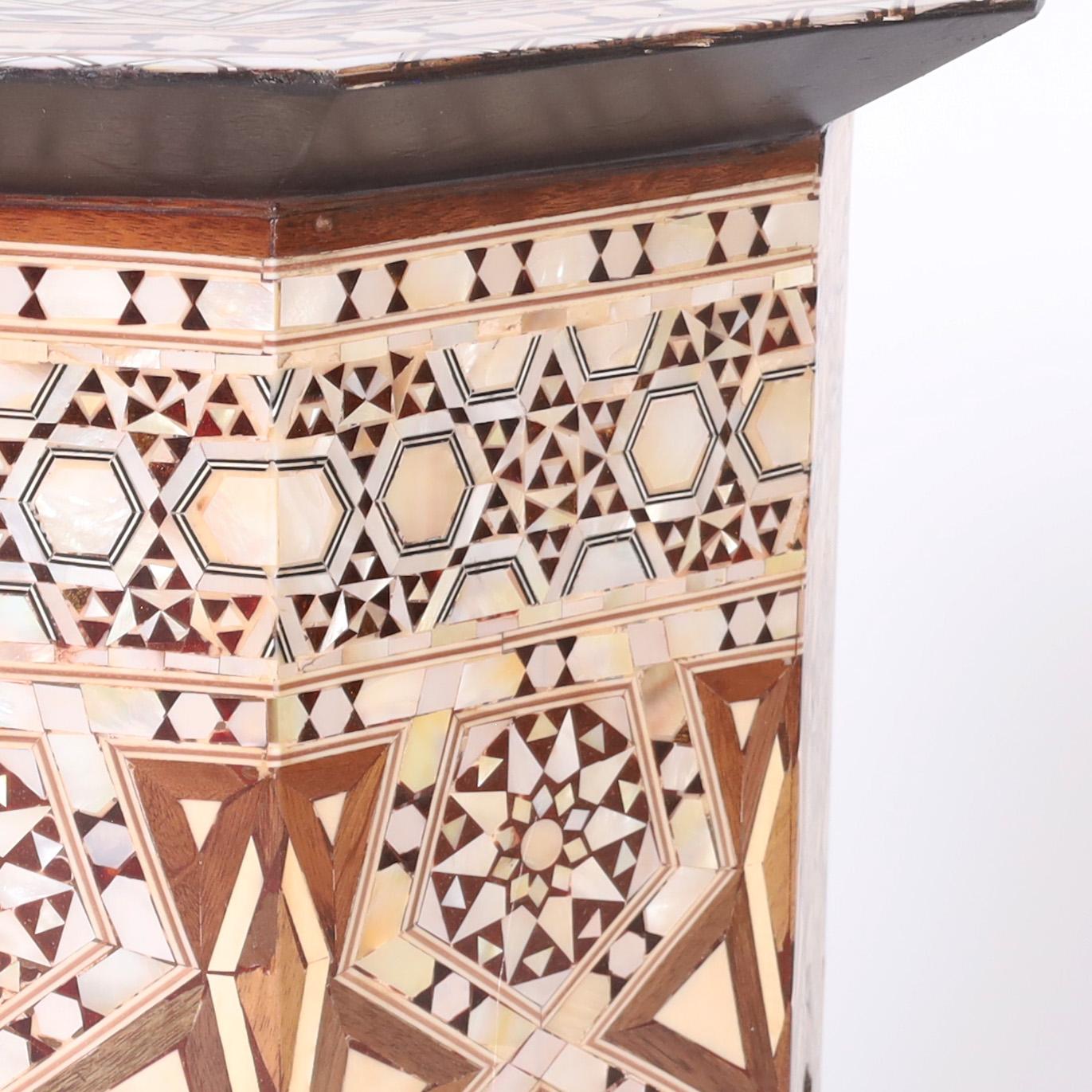 Vintage Pair of Inlaid Moroccan Stands or Tables 2