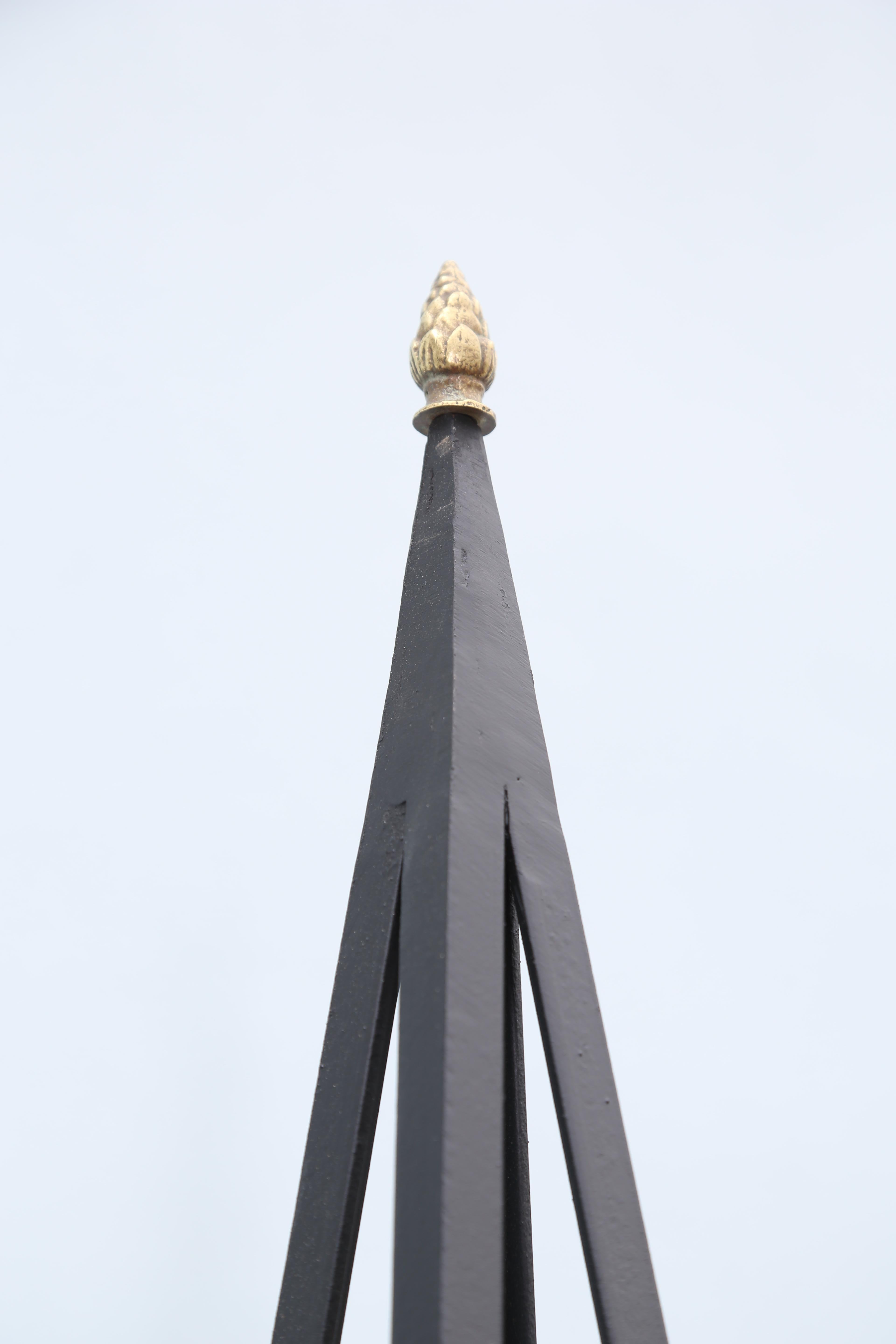 Vintage Pair of Iron Obelisks 3