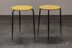 Vintage Pair Of Italian Bistro Tables From Italy, Circa 1960