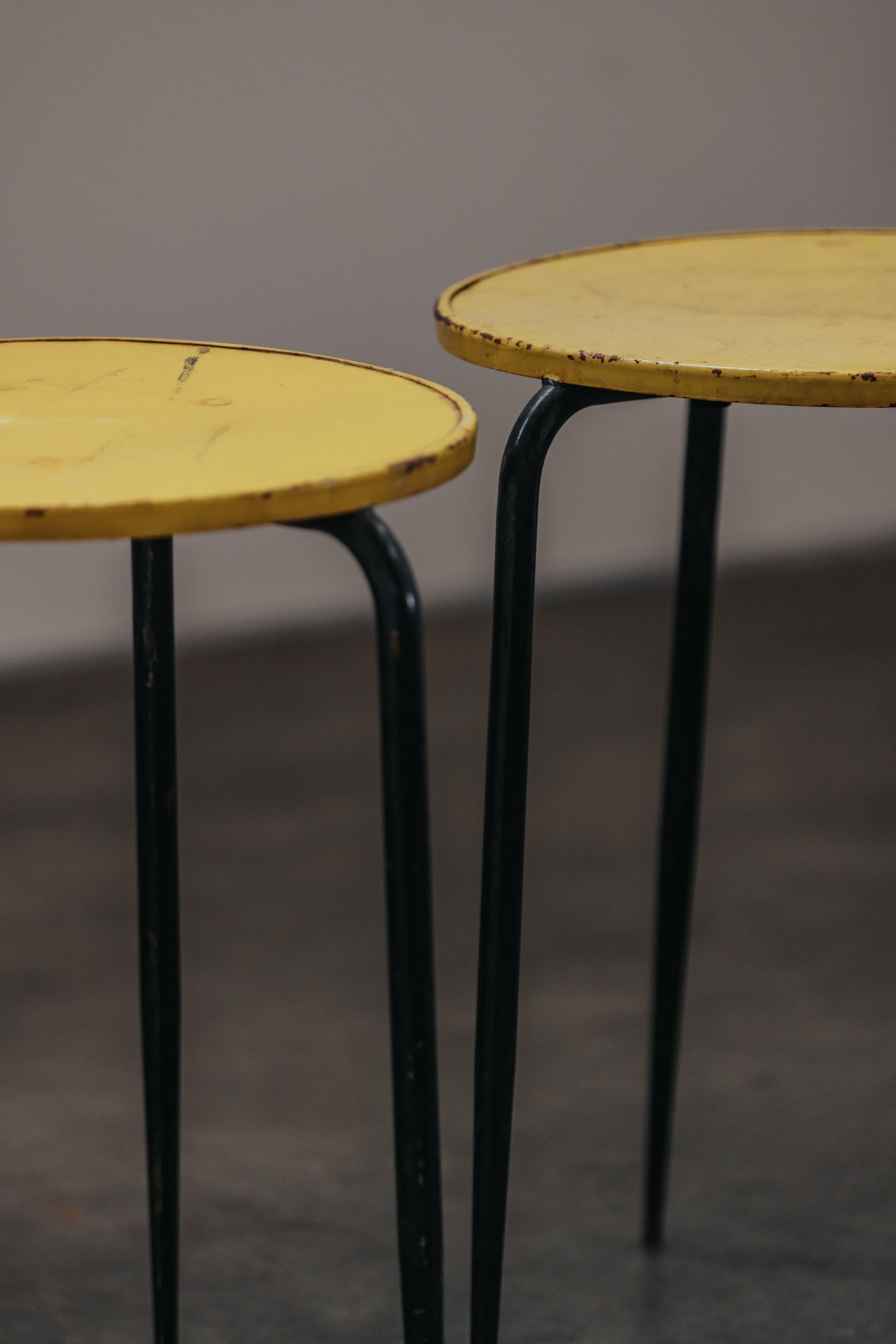 Paire de tables de bistro italiennes, vers 1960 Bon état - En vente à Nashville, TN