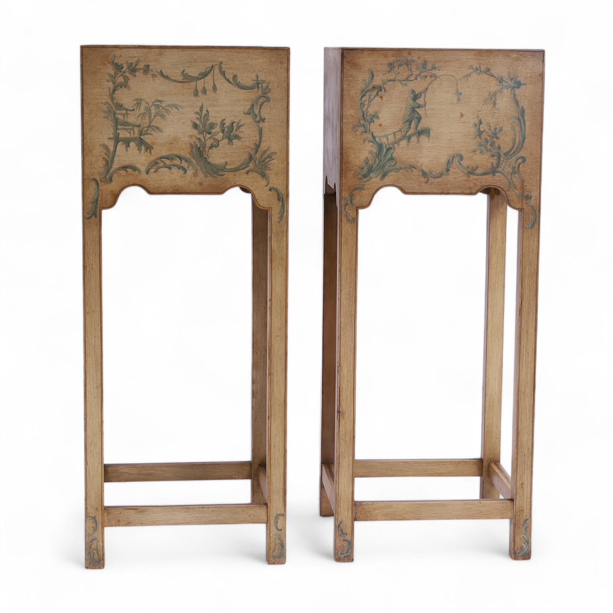 Paire de jardinières italiennes de style chinoiserie sur pied Bon état - En vente à Palm Beach, FL