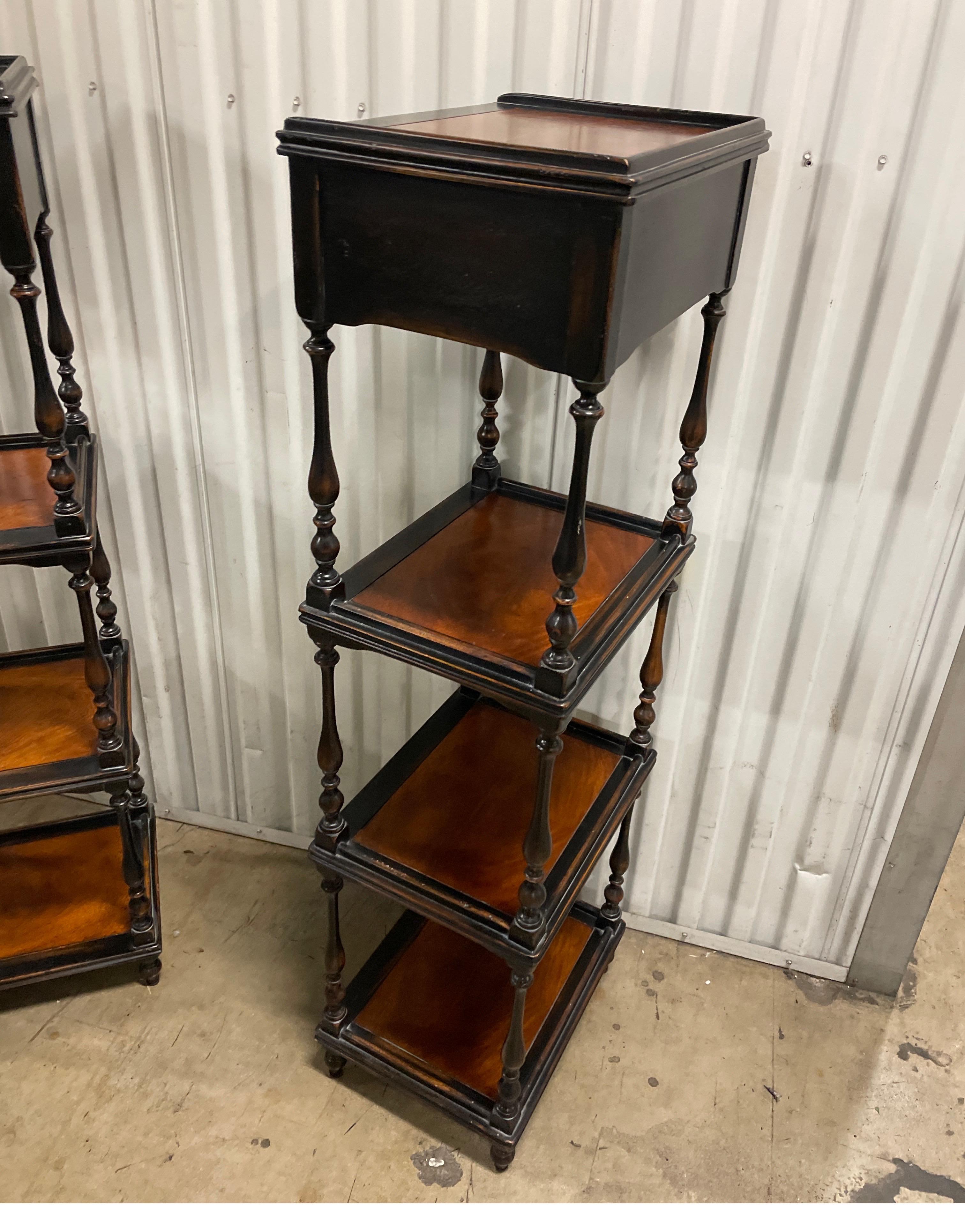 Vintage Pair of Italian Etageres / Bookcases For Sale 5