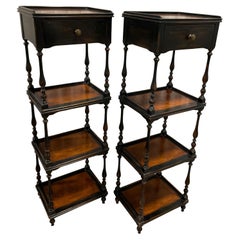 Vintage Pair of Italian Etageres / Bookcases