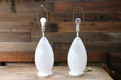 Vintage Pair of Italian Murano Glass Table Lamps, C. 1960s
