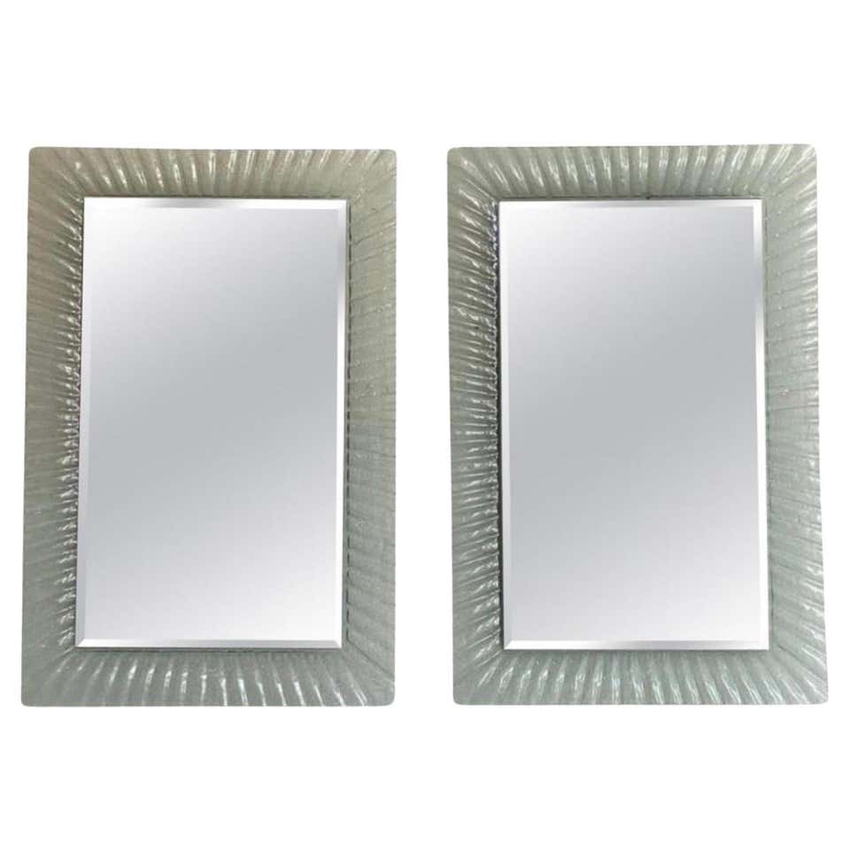 Vintage Ruffle Scalloped White Lacquered Wall Mirror at 1stDibs | white ...