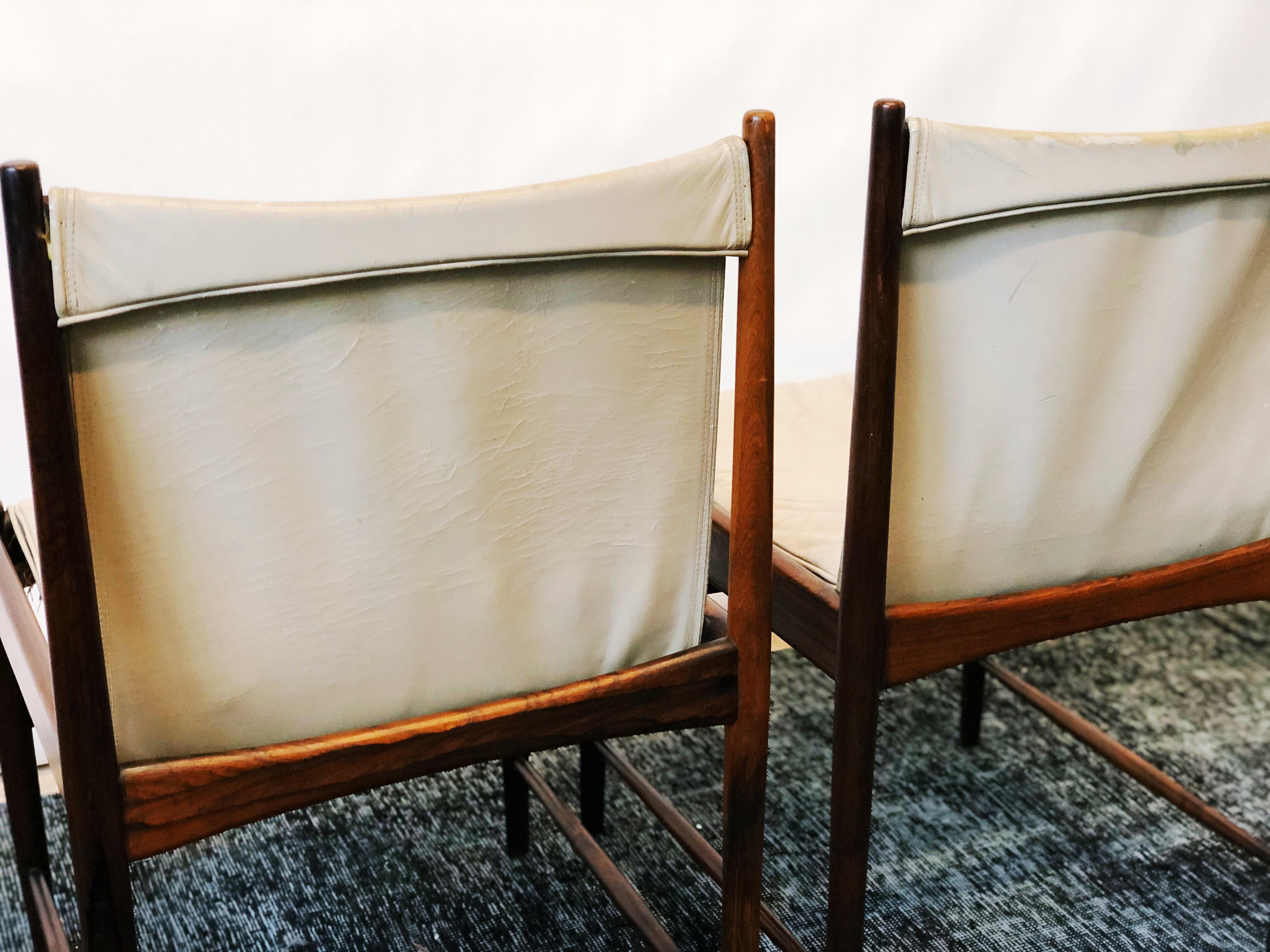Mid-20th Century Vintage Pair of Jacaranda 'Cantu' Chairs by Sergio Rodrigues for OCA, Brazil 1958