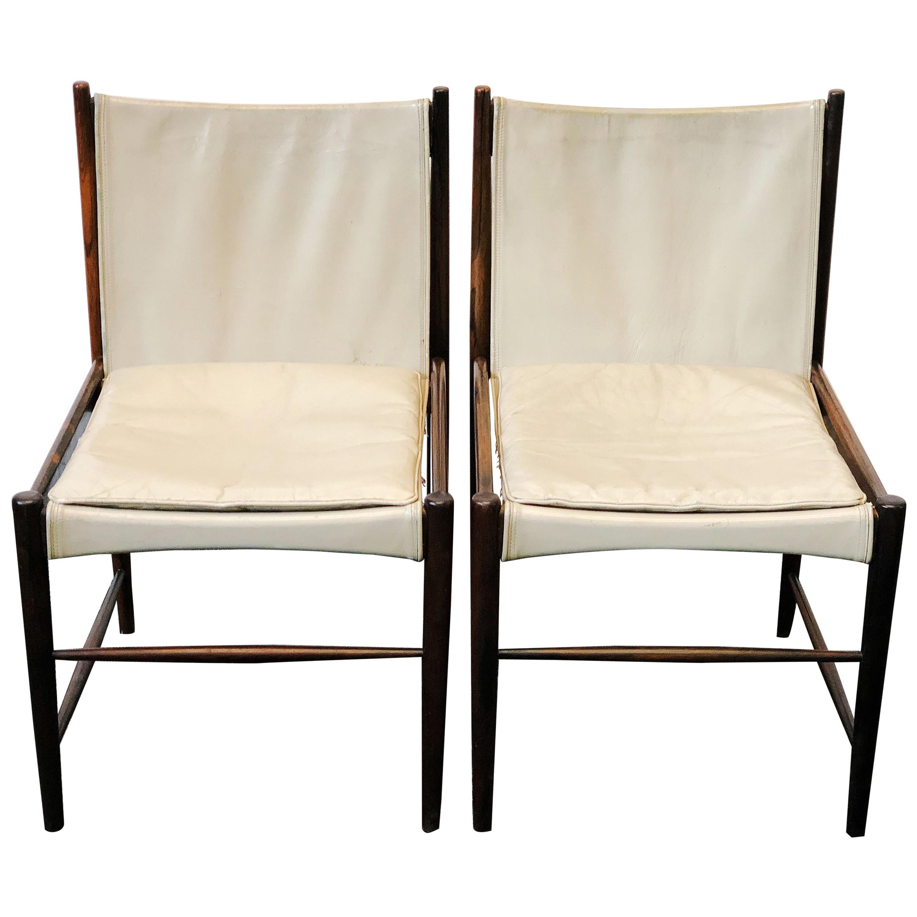 Vintage Pair of Jacaranda 'Cantu' Chairs by Sergio Rodrigues for OCA, Brazil 1958