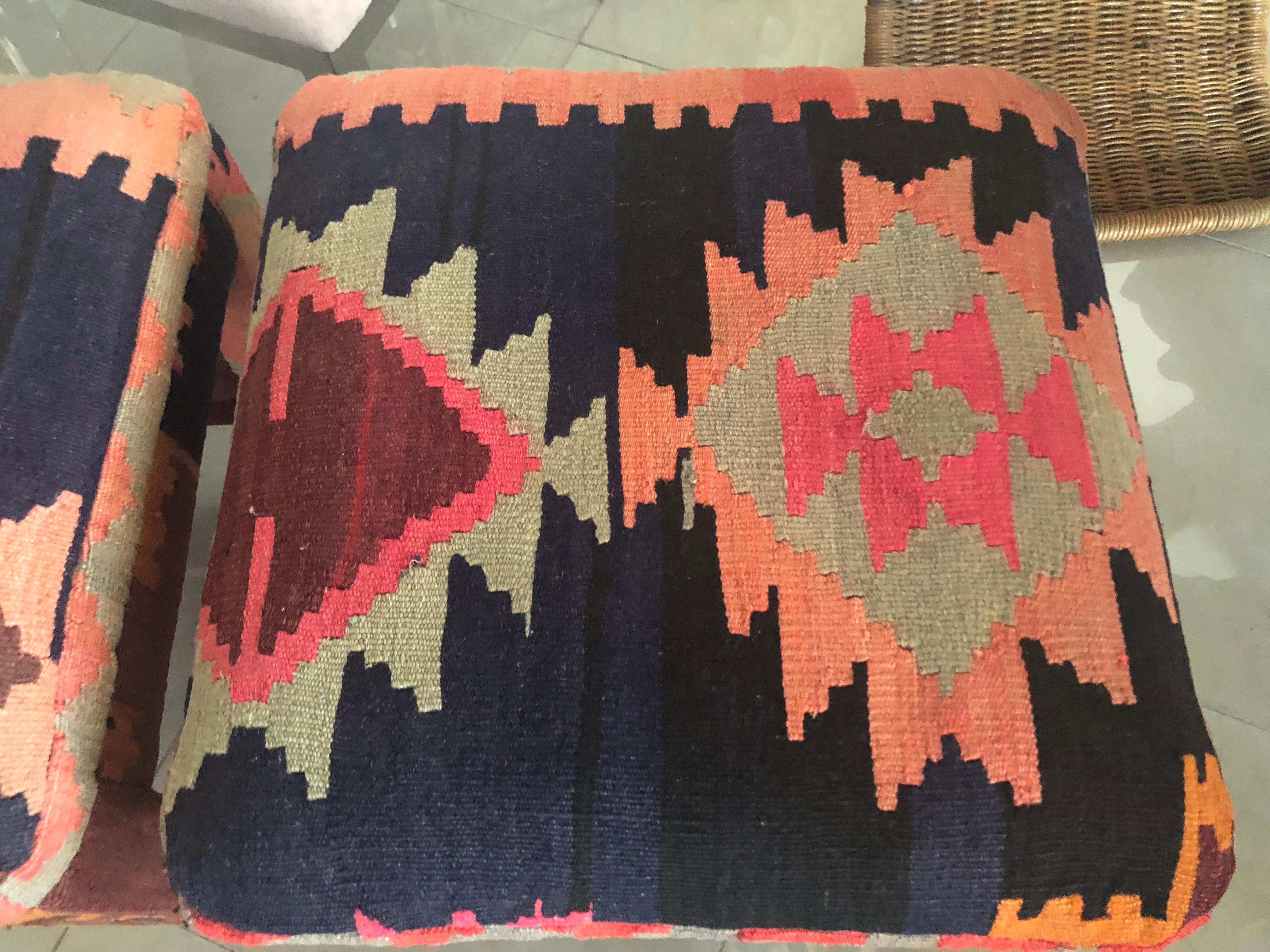 kilim rug bench