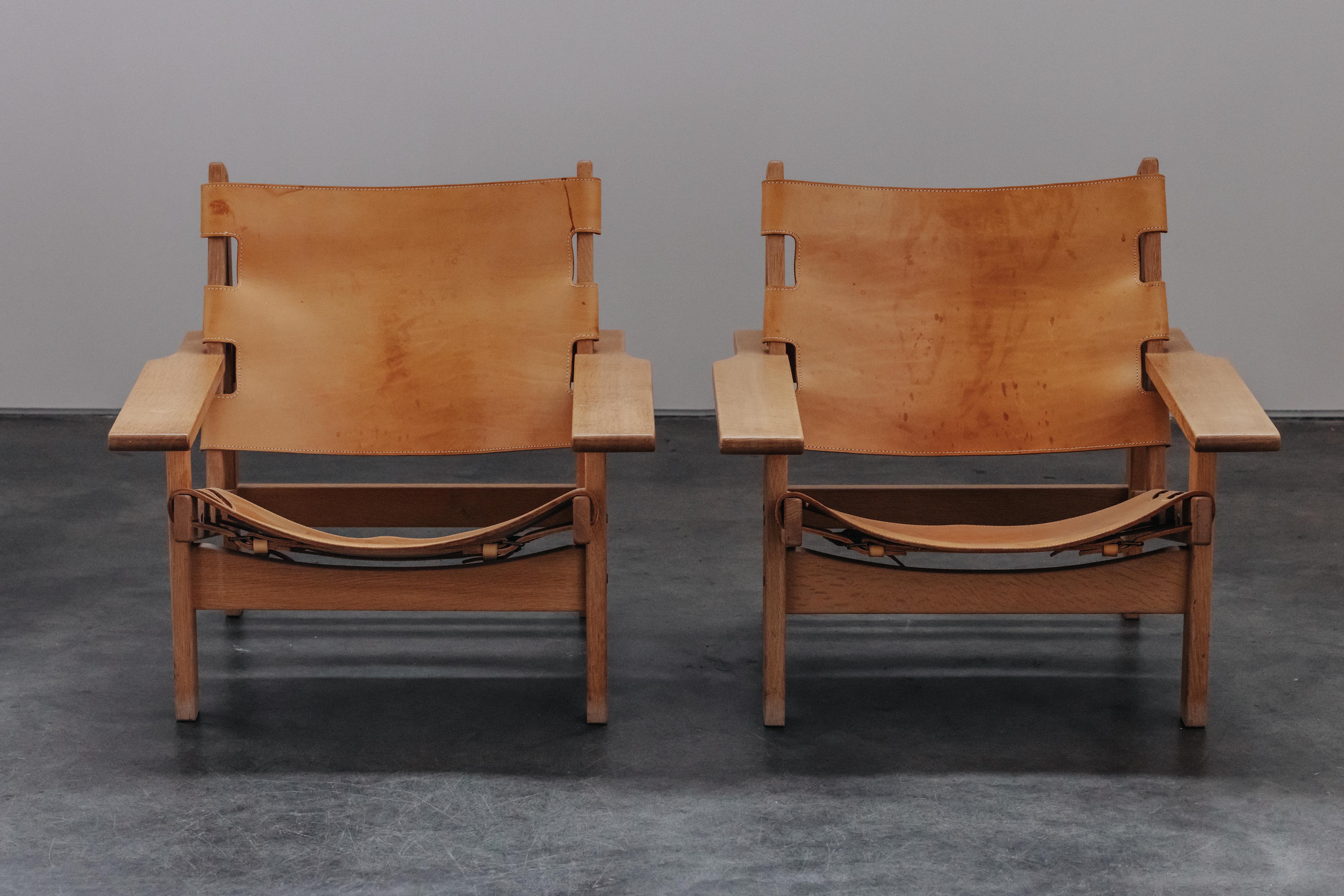 Fin du 20e siècle Paire de chaises longues Safari Kurt Ostervig du Danemark, Circa 1970 en vente