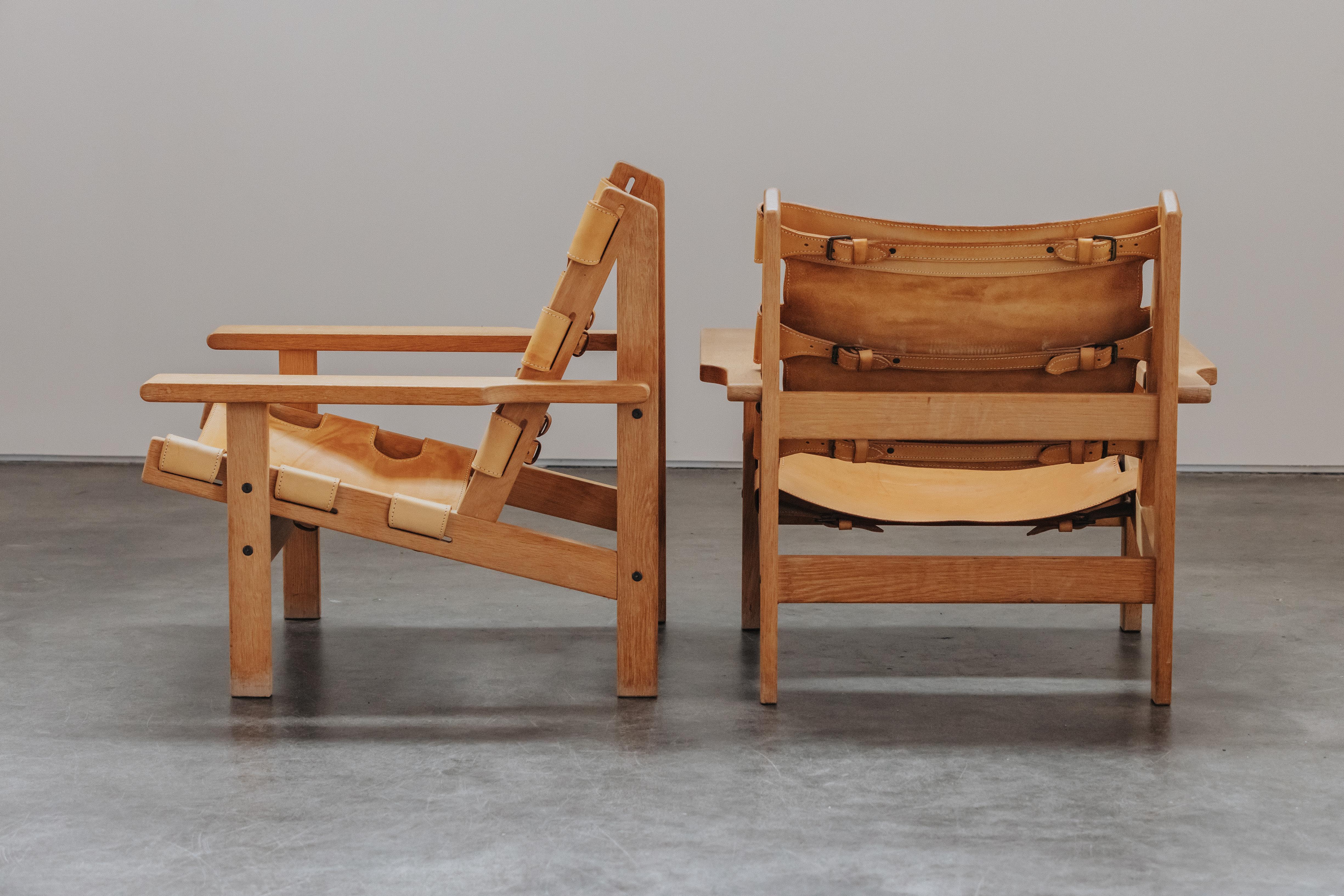Paire de chaises longues Safari Kurt Ostervig du Danemark, Circa 1970 en vente 1