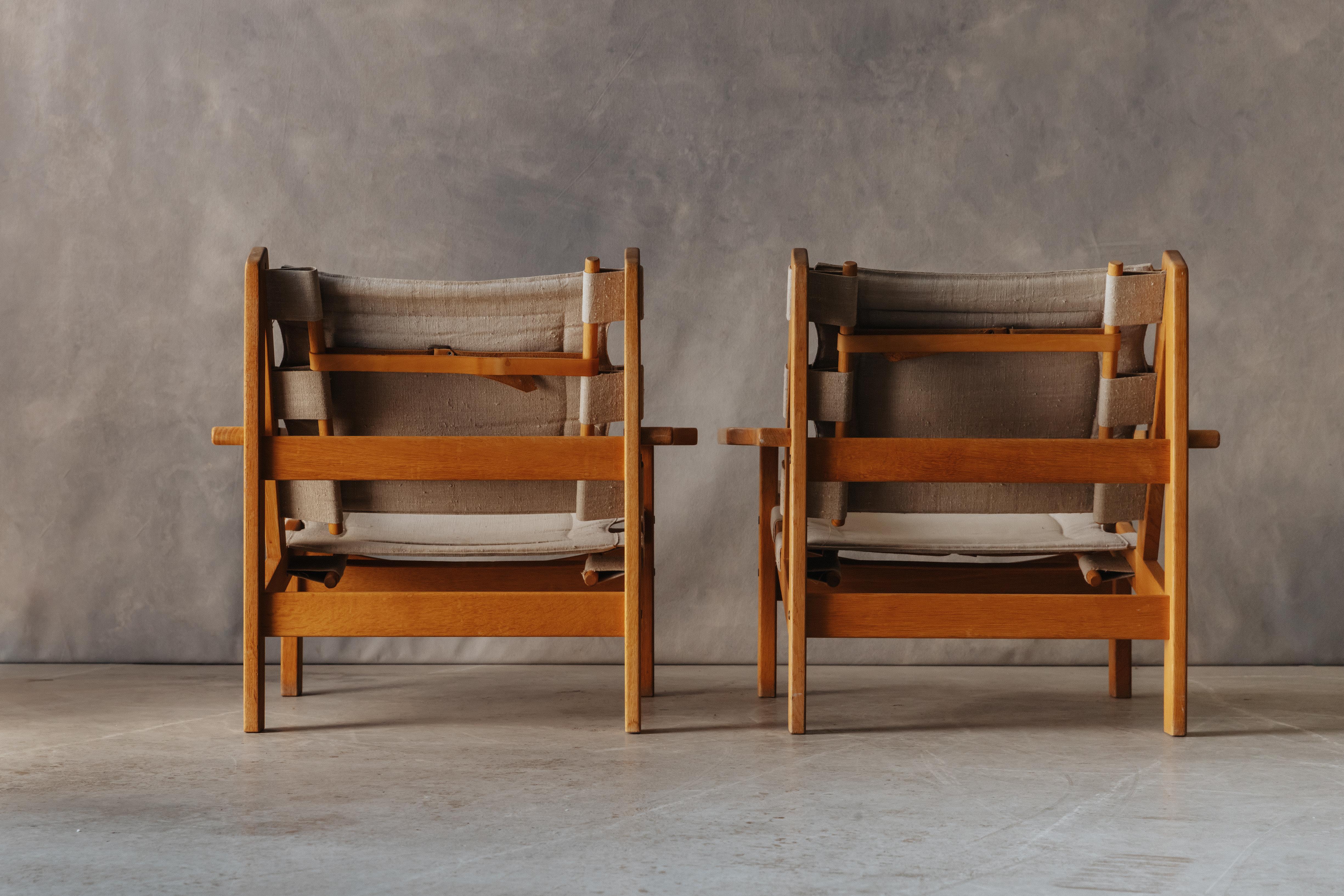 Mid-20th Century Vintage Pair Of Kurt Østervig Hunting Chairs From Denmark, Circa 1960