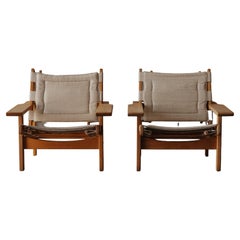 Vintage Pair Of Kurt Østervig Hunting Chairs From Denmark, Circa 1960