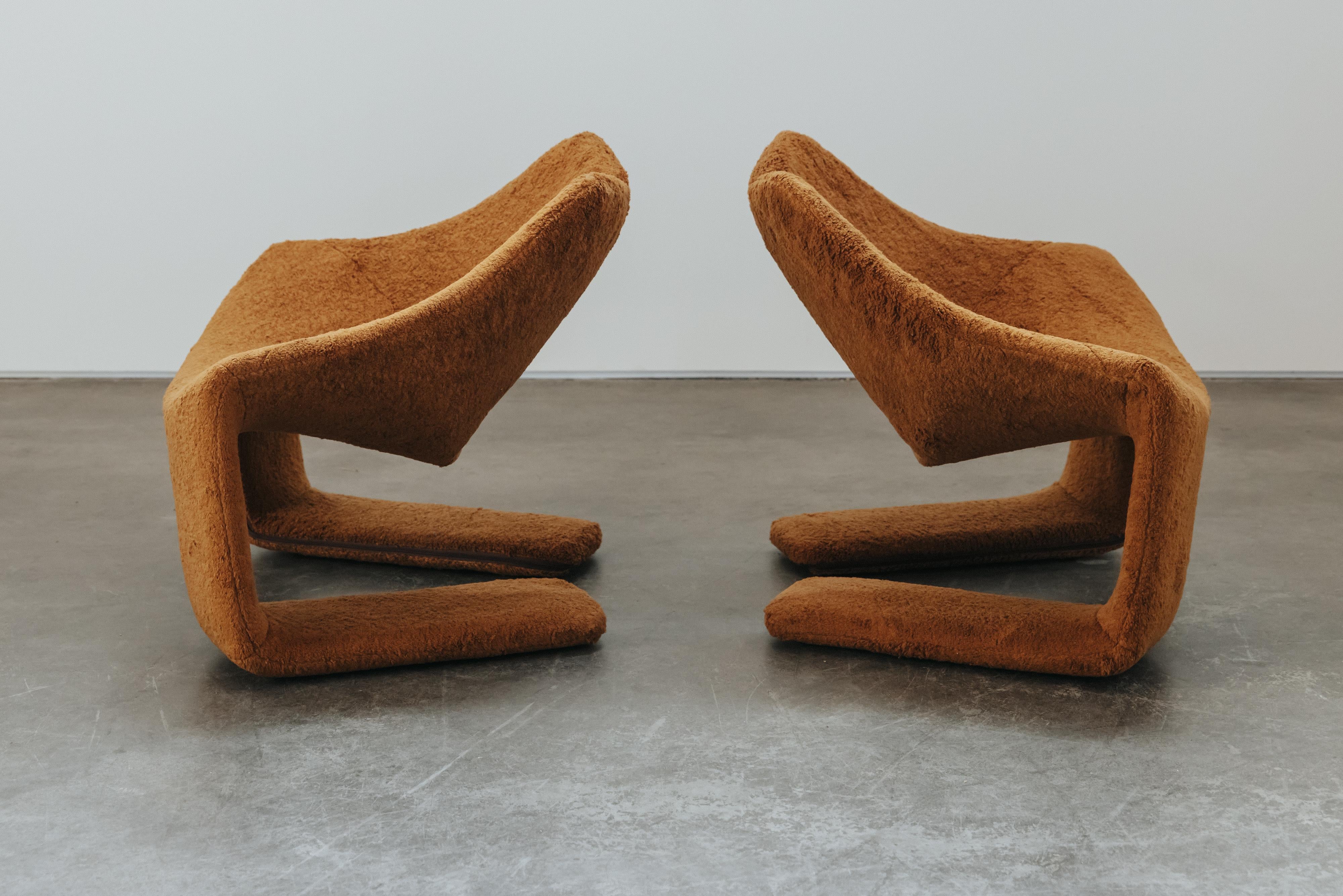 Vintage By Kwok Hoi Chan Zen Lounge Stühle für Steiner, Frankreich 1970er im Zustand „Gut“ im Angebot in Nashville, TN