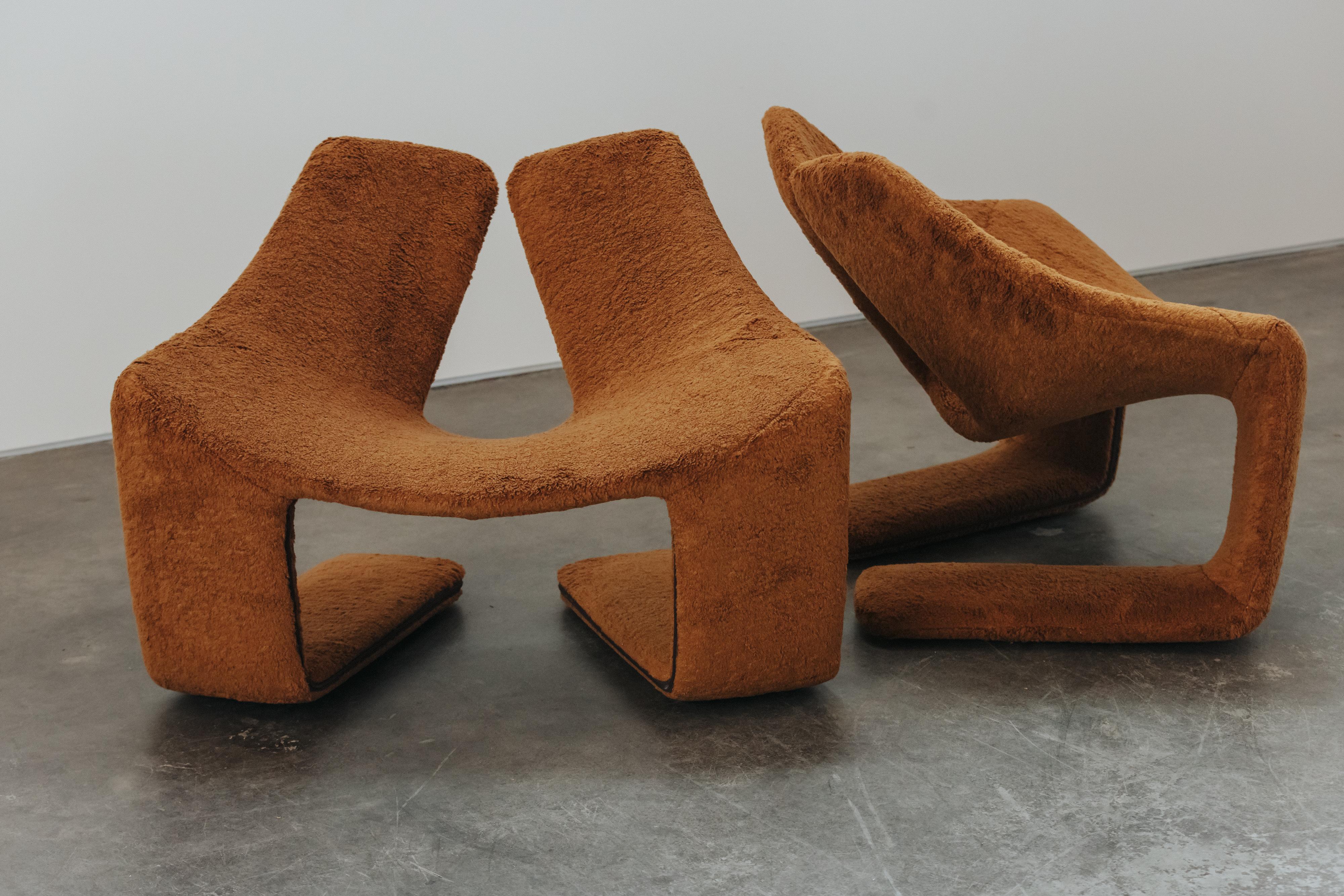 Vintage By Kwok Hoi Chan Zen Lounge Stühle für Steiner, Frankreich 1970er (Ende des 20. Jahrhunderts) im Angebot