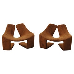 Vintage Pair of Kwok Hoi Chan Zen Lounge Chairs For Steiner, France 1970s