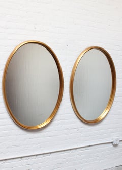 Vintage Pair of Labarge Oval Giltwood Wall Mirrors