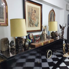 Paire de lampes vintage en verre d'olivier par Pukeberg, Suède, années 1960