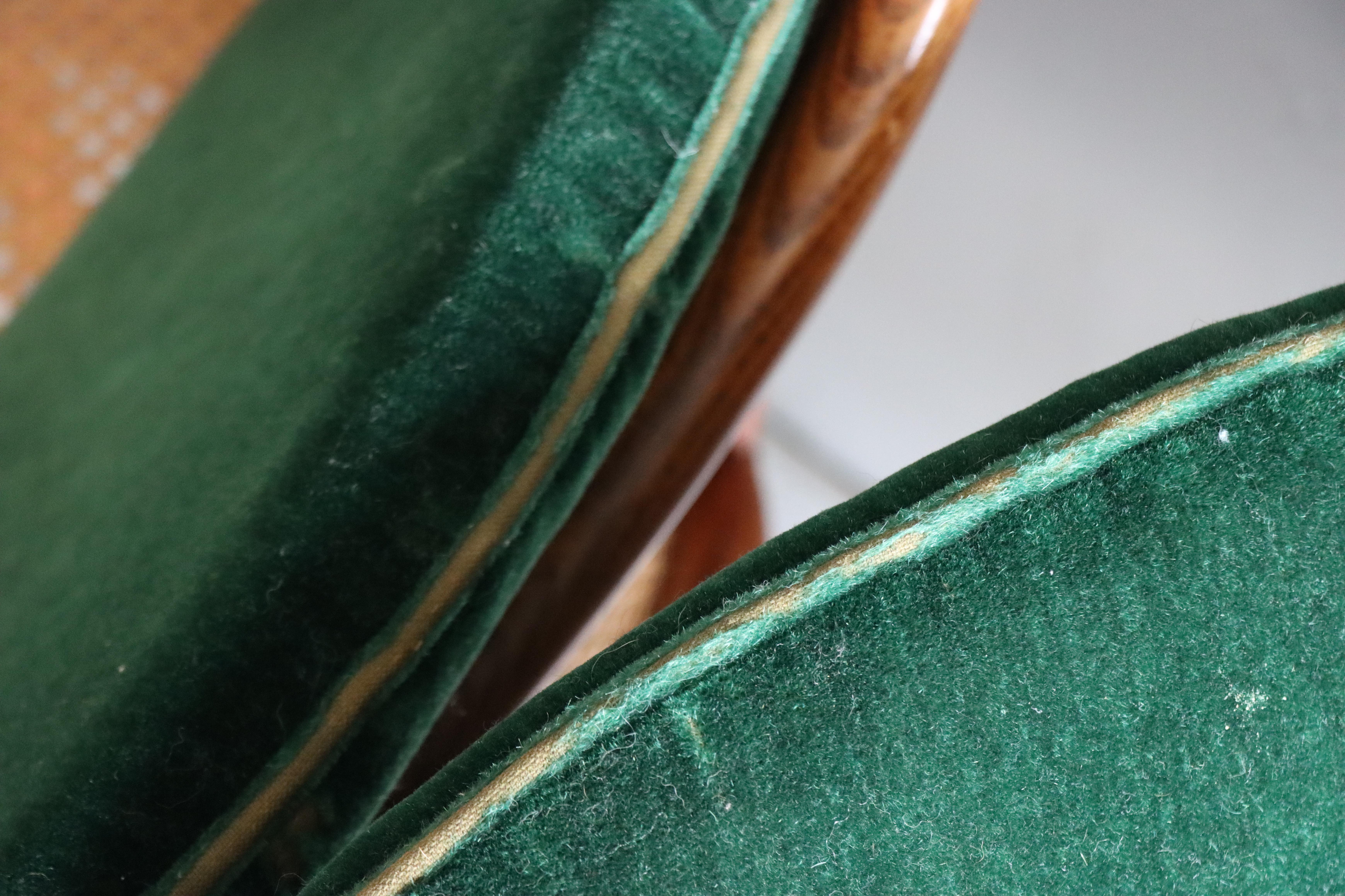 Vintage Pair of ‘Landmark’ Cane Chairs by Ward Bennett for Brickel, 1970, Mohair 12