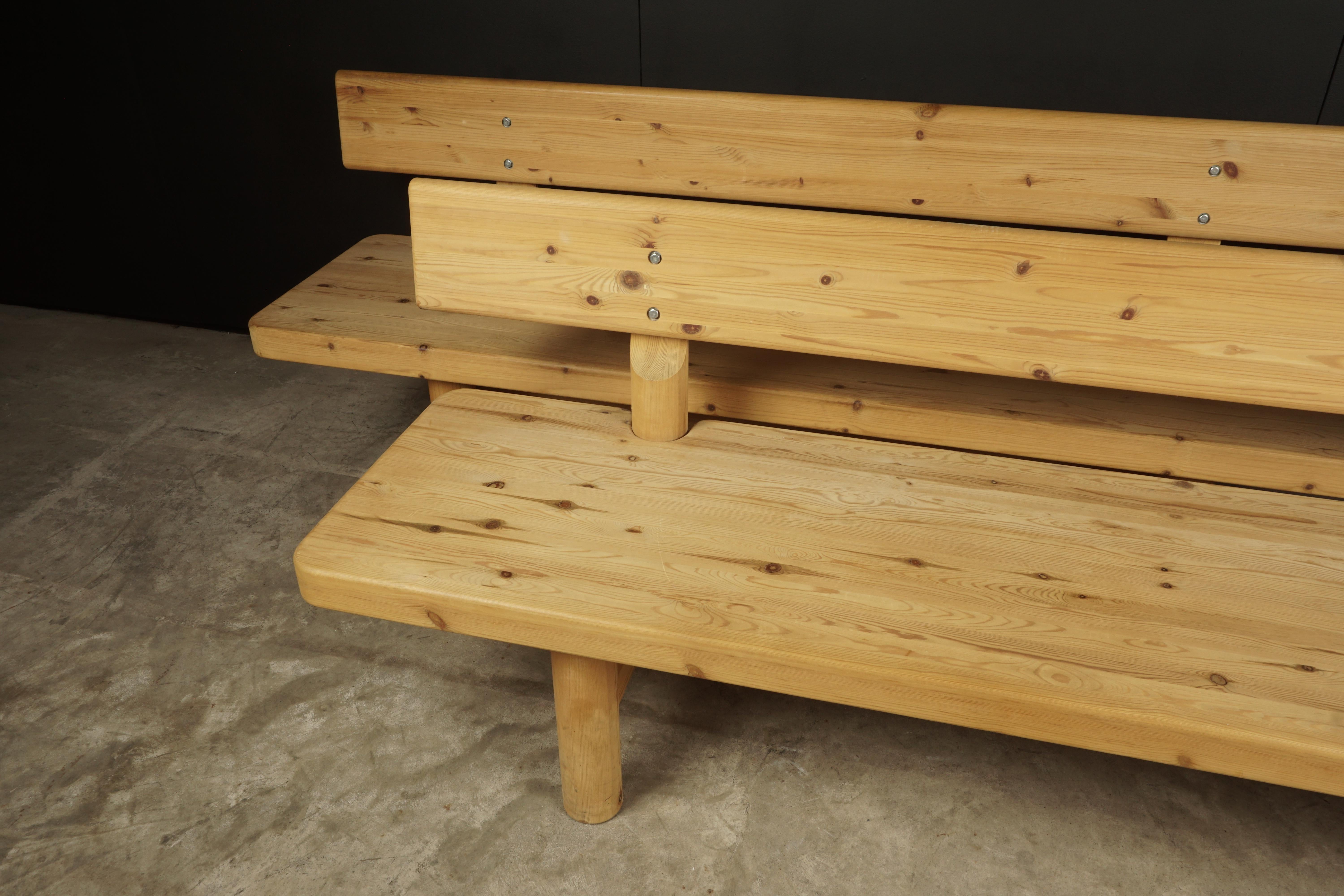 European Vintage Pair of Large Benches Designed by Rainer Daumiller, Denmark, 1970s