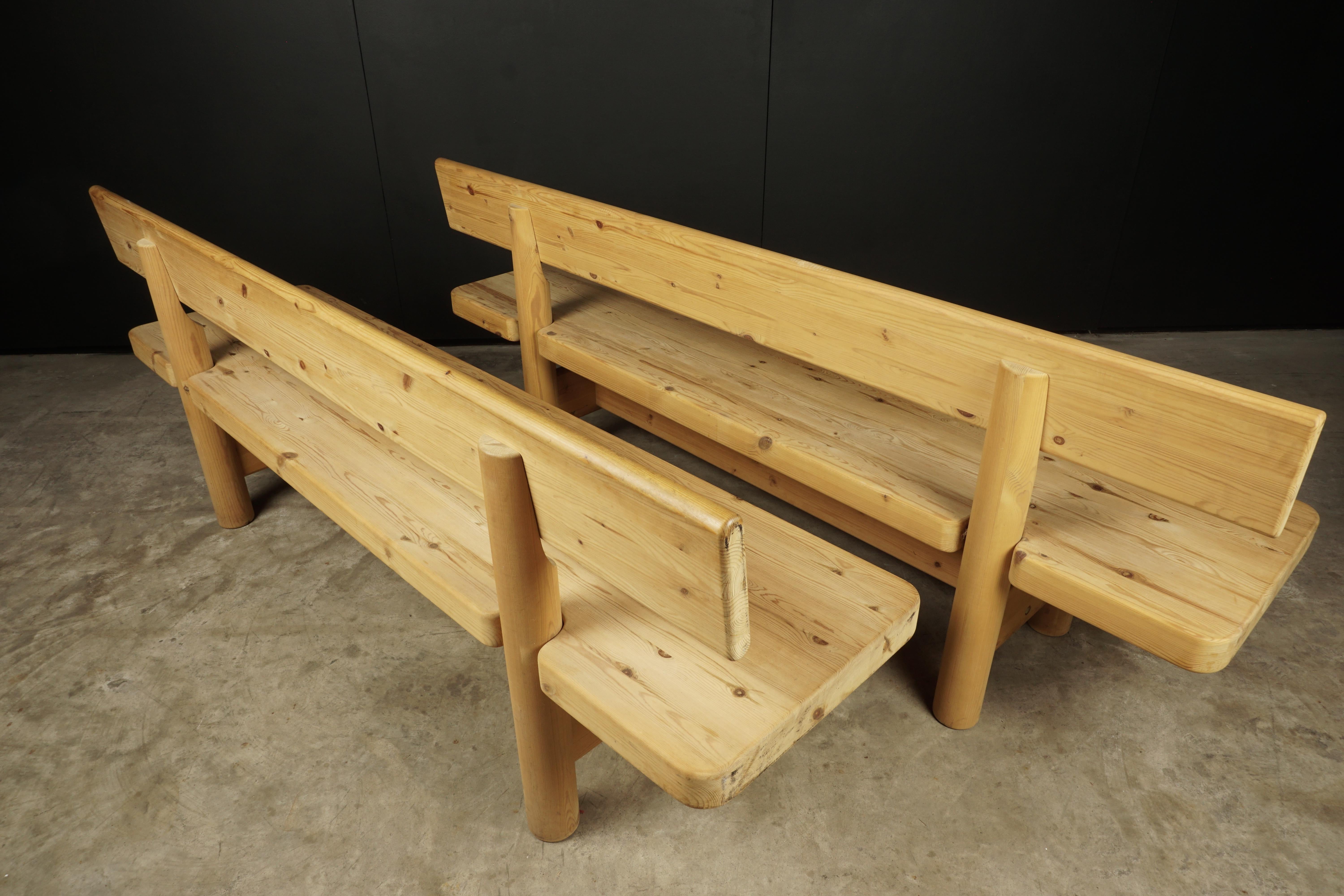 Late 20th Century Vintage Pair of Large Benches Designed by Rainer Daumiller, Denmark, 1970s