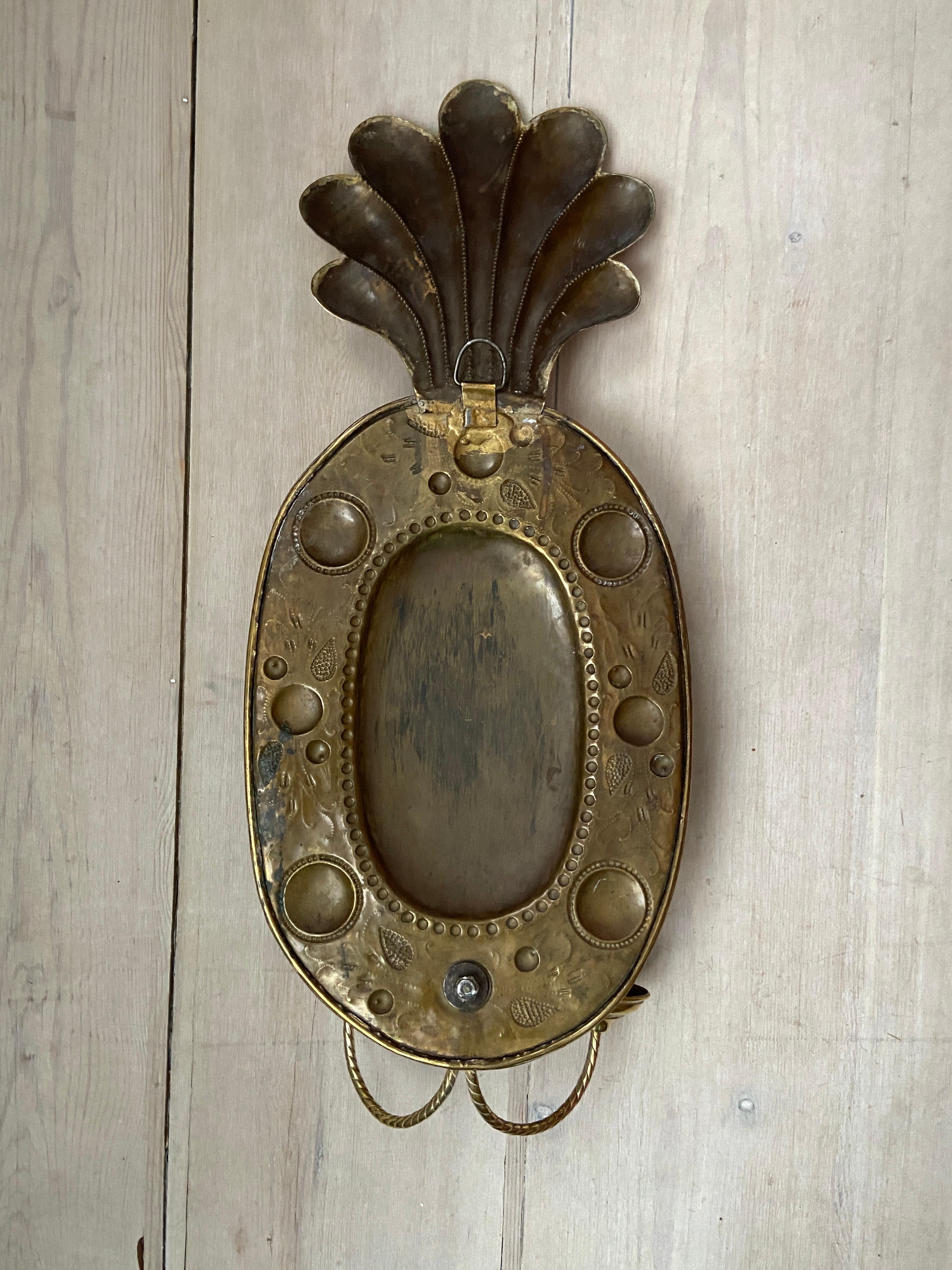 Vintage Pair of Large Sculptural Brass Wall Sconces, Sweden, Late 19th Century For Sale 5