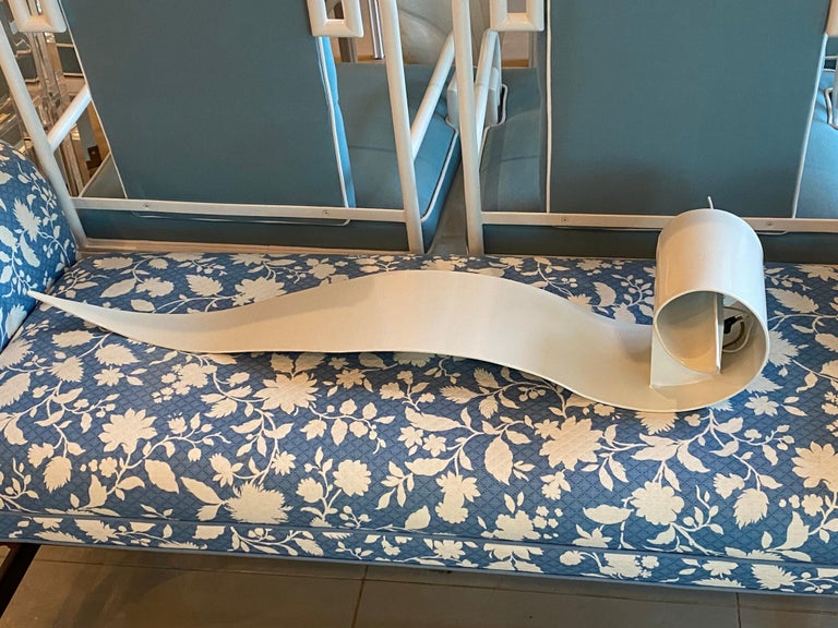 Vintage Pair of Leaf Metal Modern Wall Light Sconces For Sale at 1stDibs