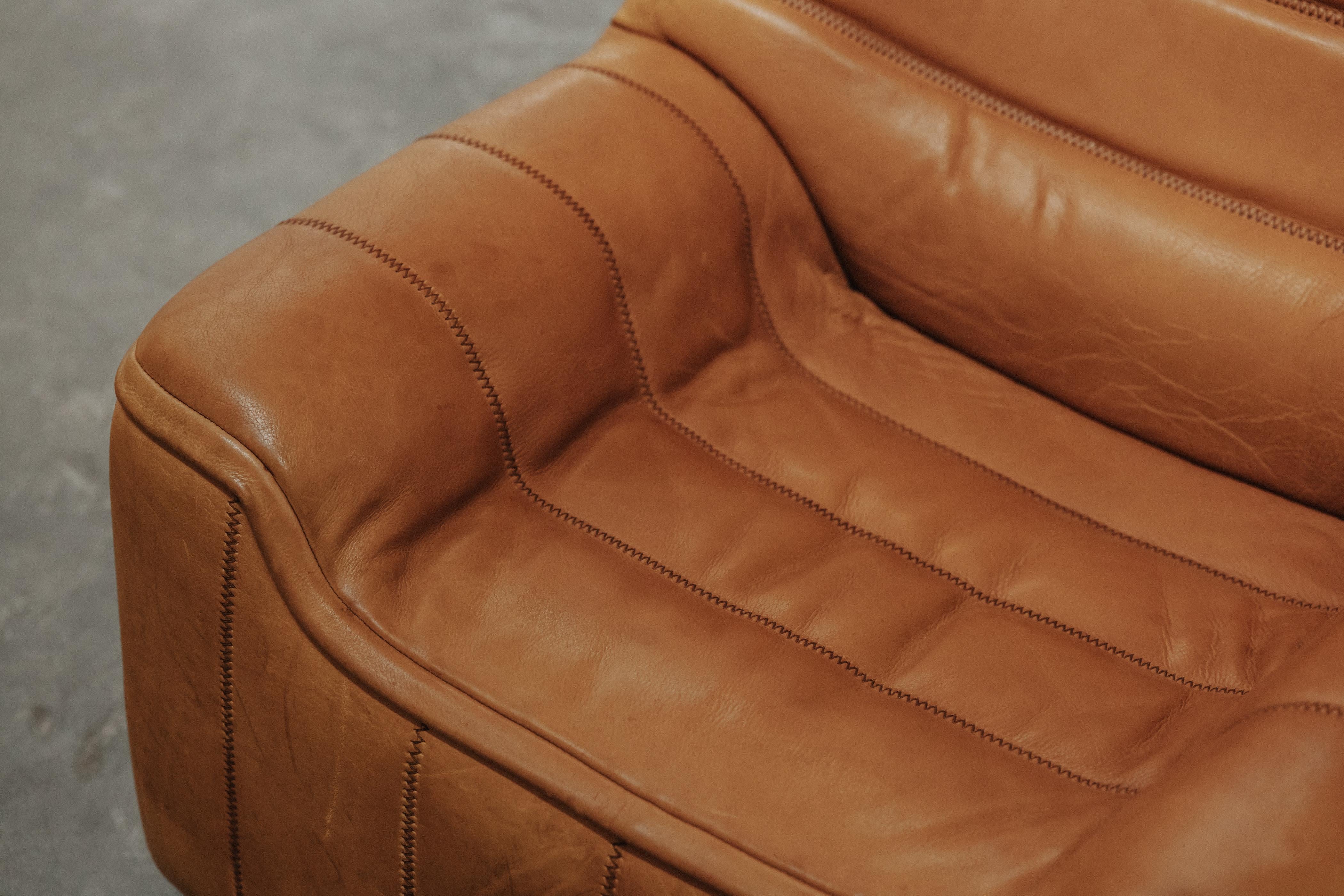 Vintage Pair of Leather DS-84 Lounge Chairs von De Sede, Schweiz, 1970er Jahre im Angebot 2