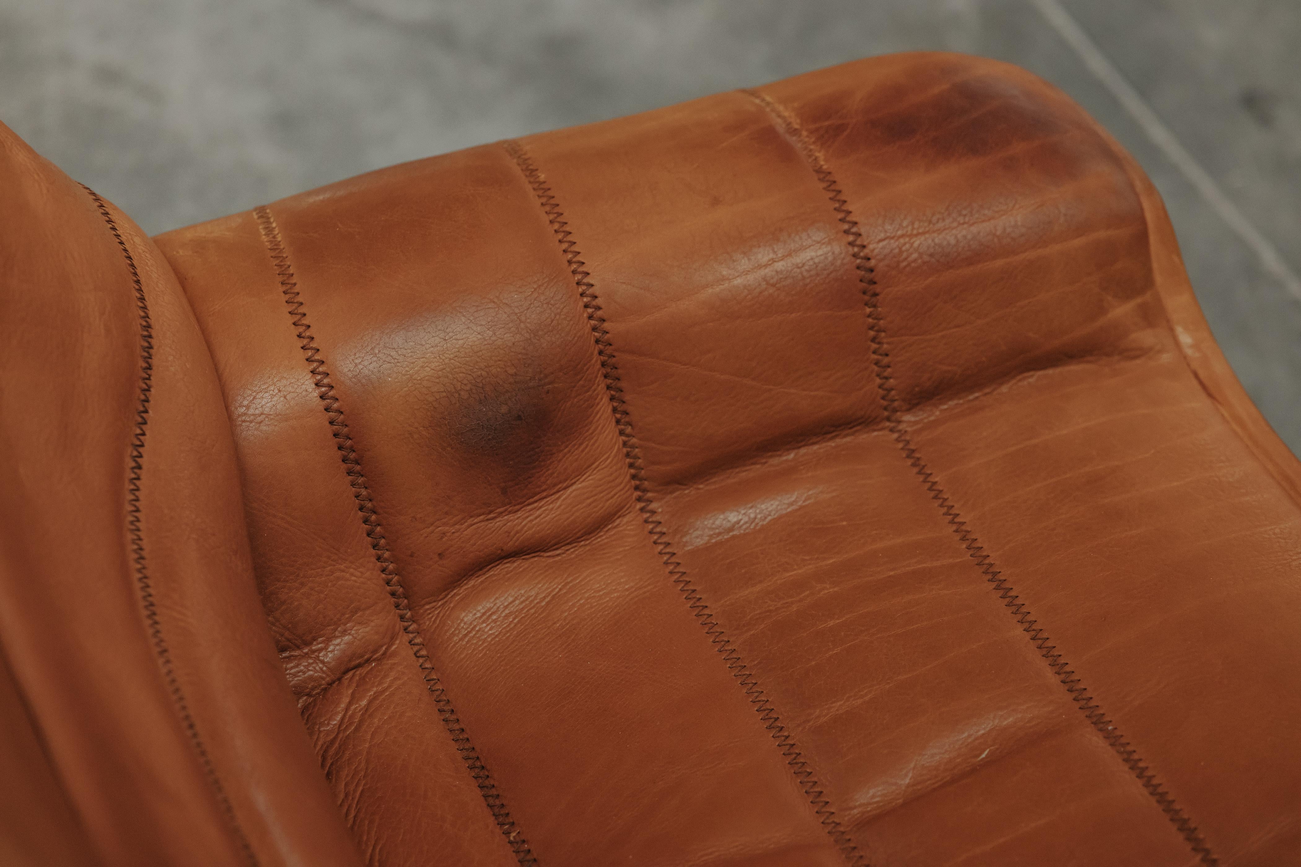 Vintage Pair of Leather DS-84 Lounge Chairs von De Sede, Schweiz, 1970er Jahre im Angebot 3