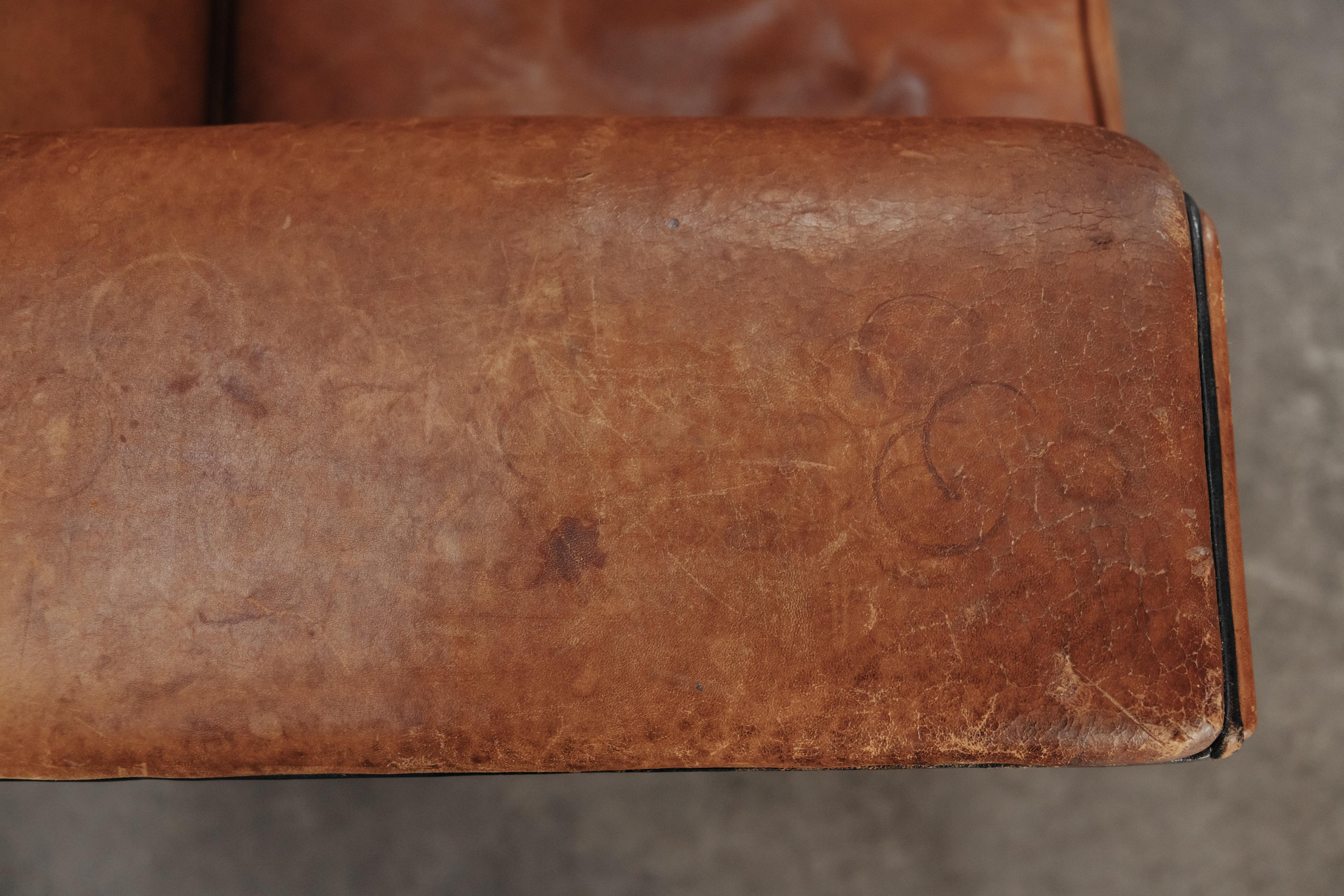 Paire de chaises longues en cuir des Pays-Bas, vers 1980 en vente 2