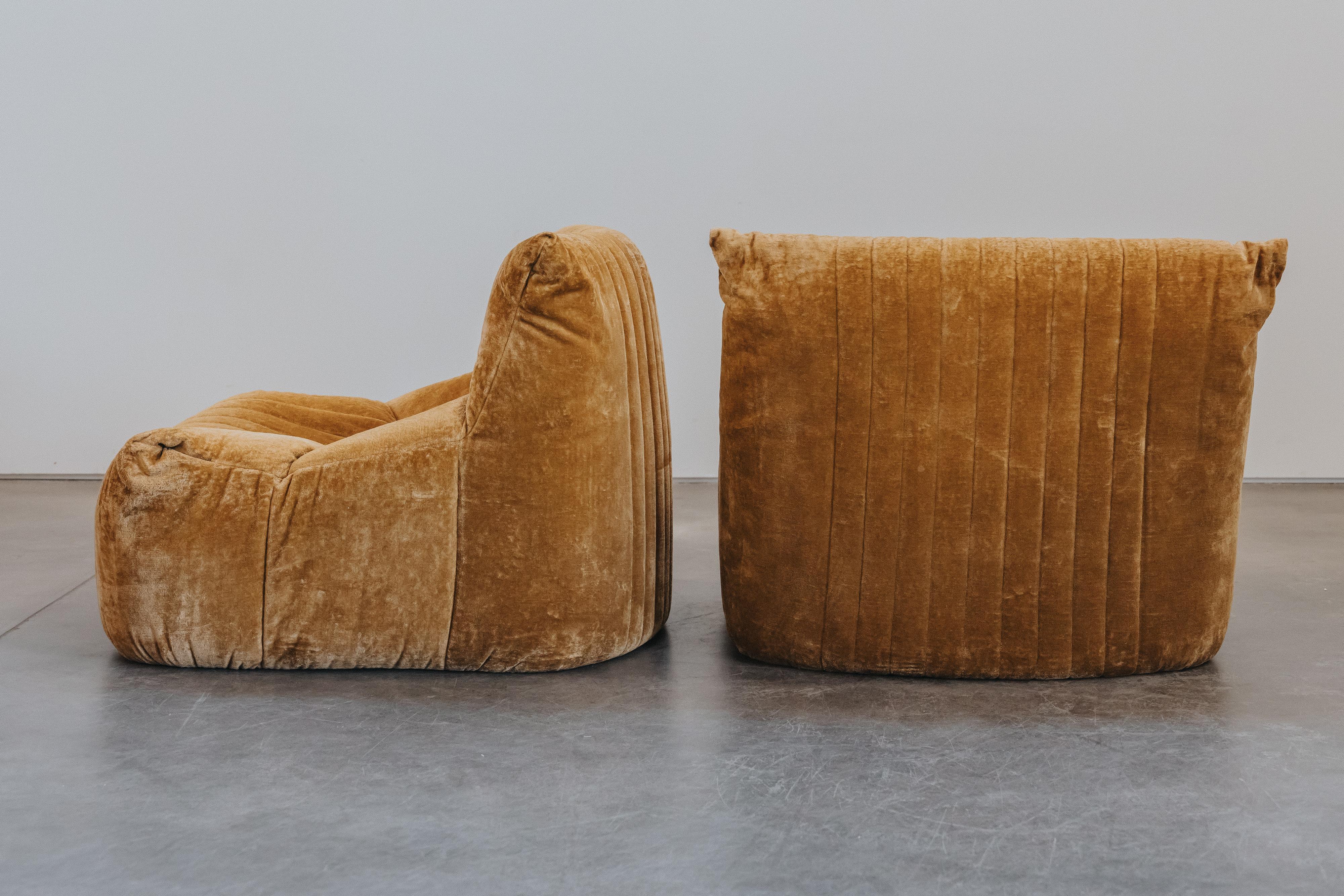 Pareja vintage de sillones Ligne Roset Ariala, Francia, circa 1970 en venta 3