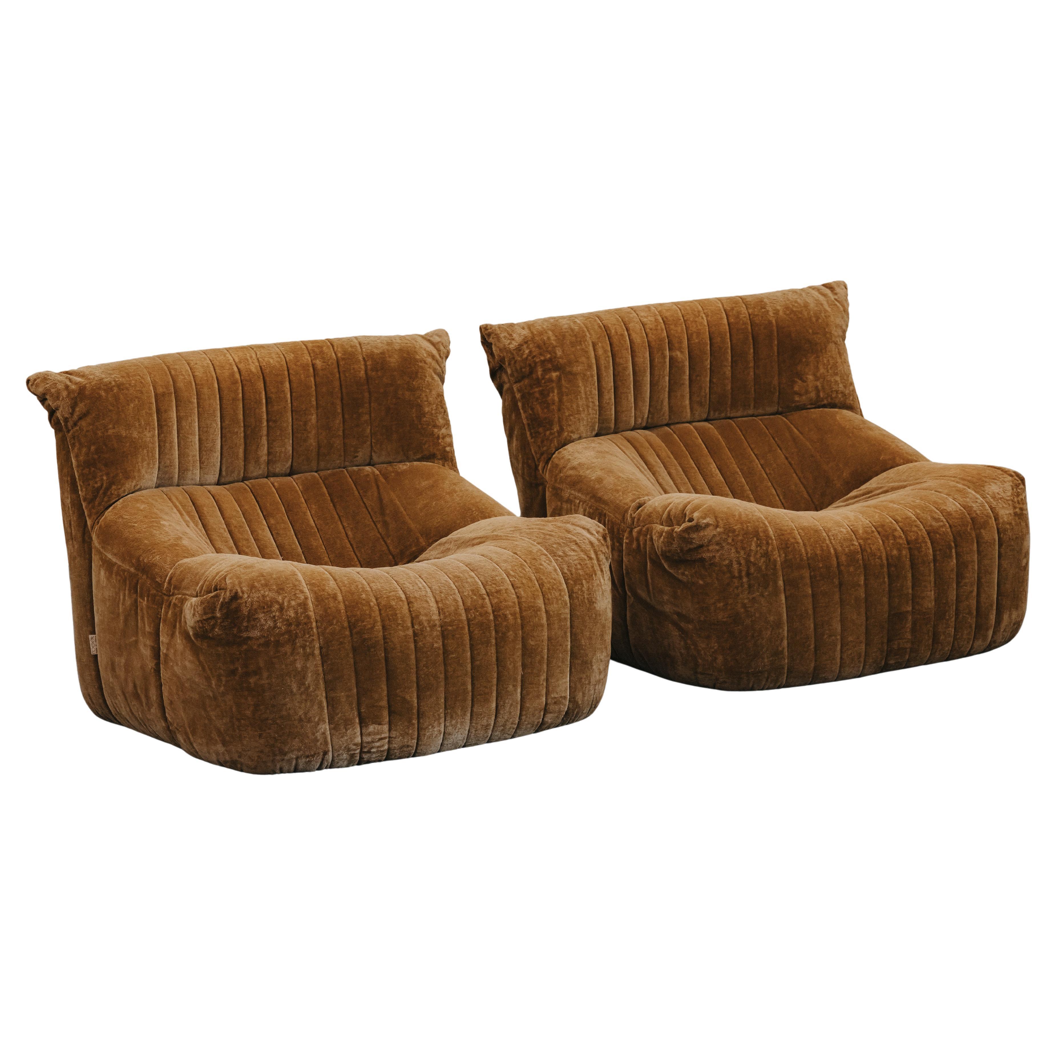 Pareja vintage de sillones Ligne Roset Ariala, Francia, circa 1970 en venta