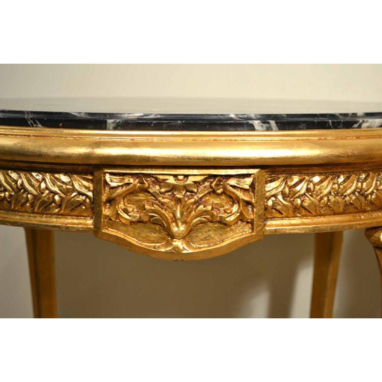 An exquisite pair of Vintage Louis Revival giltwood occasional tables, with 