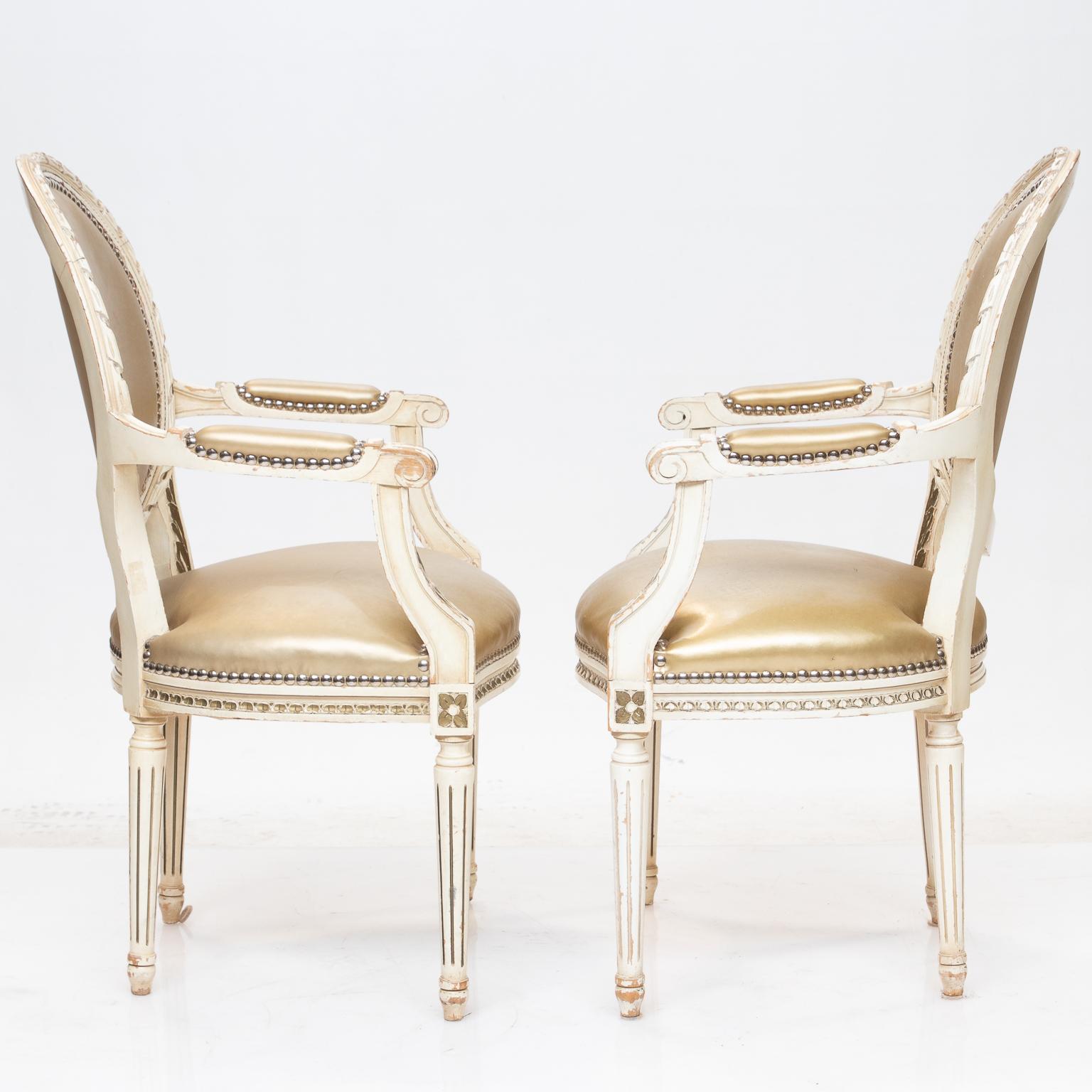French Vintage Pair of Louis XVI Armchairs