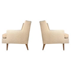Handsome Pair of Retro Lounge Chairs by Edward Wormley for Dunbar