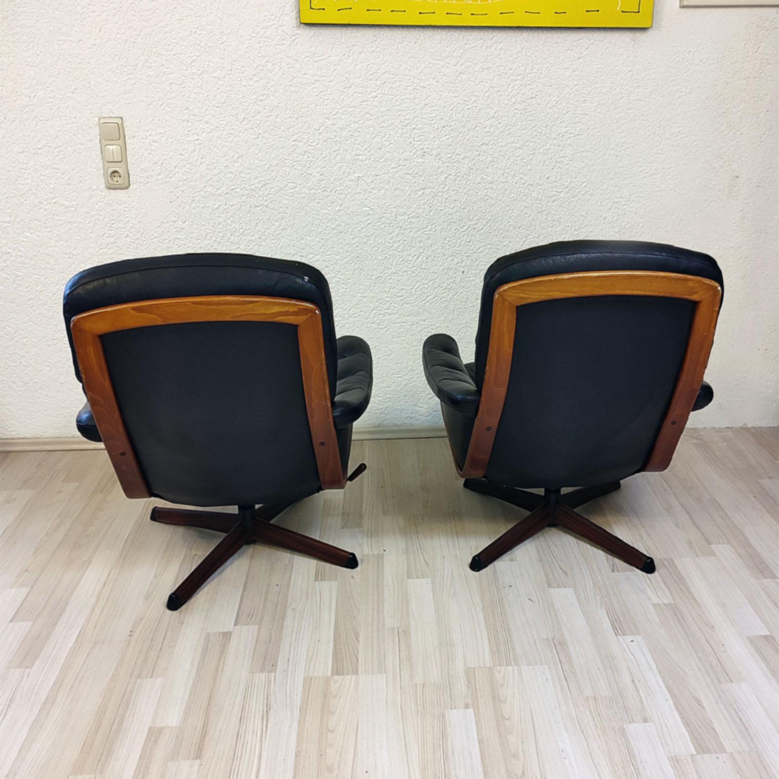 Late 20th Century Vintage Pair of Lounge Swivel Chairs by Göte Möbel, Sweden 1970s