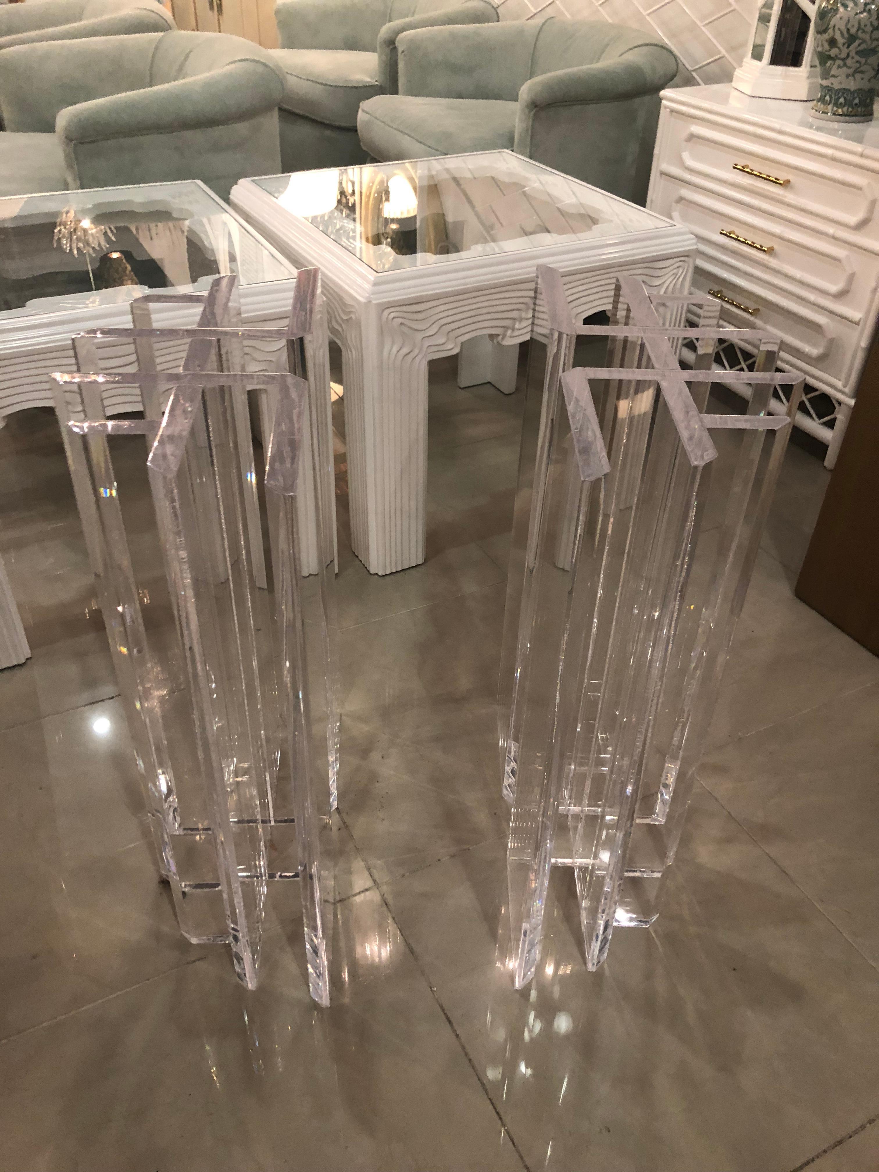 lucite dining table base