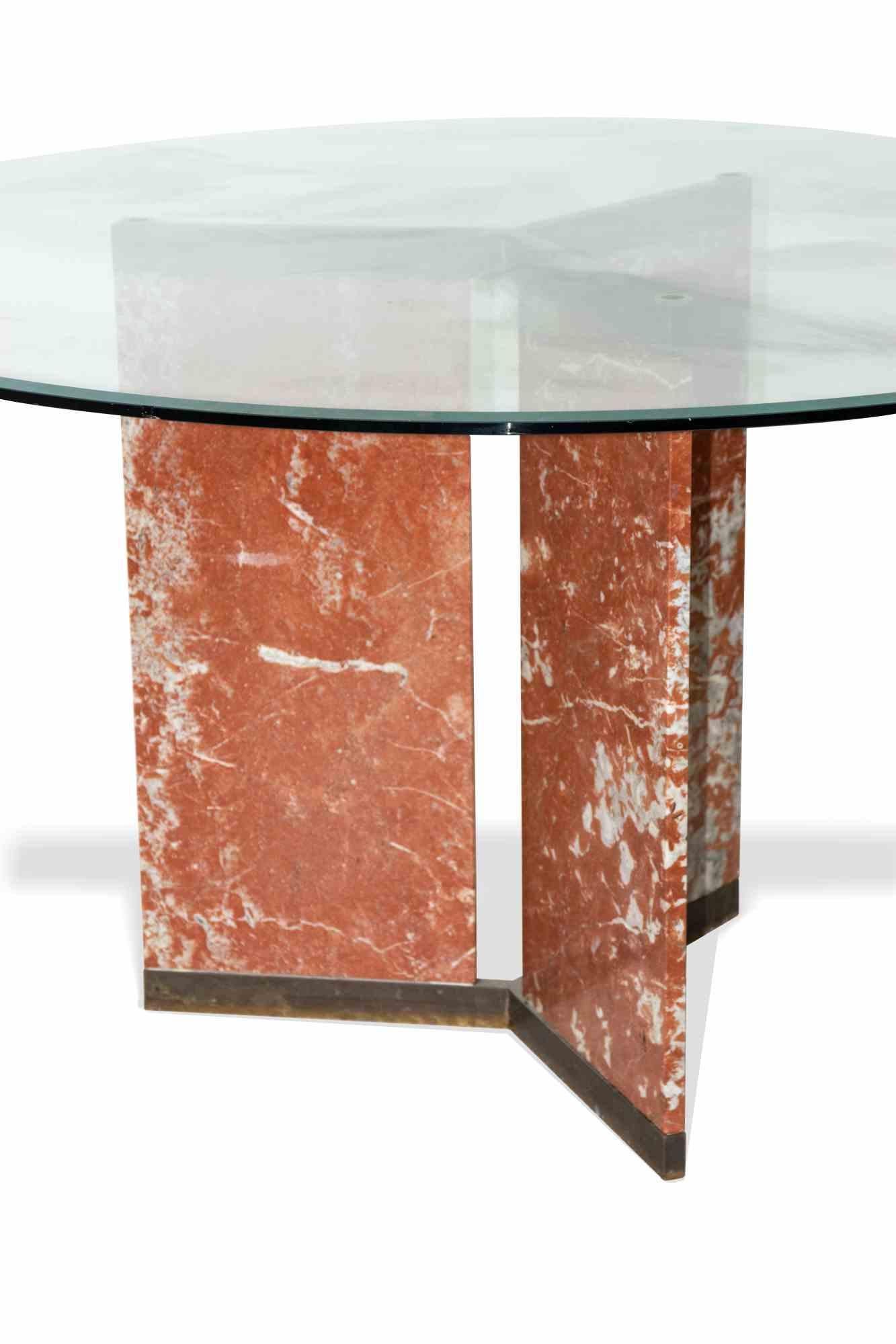 Verre Paire de tables basses vintage en marbre, Italie, années 1970 en vente