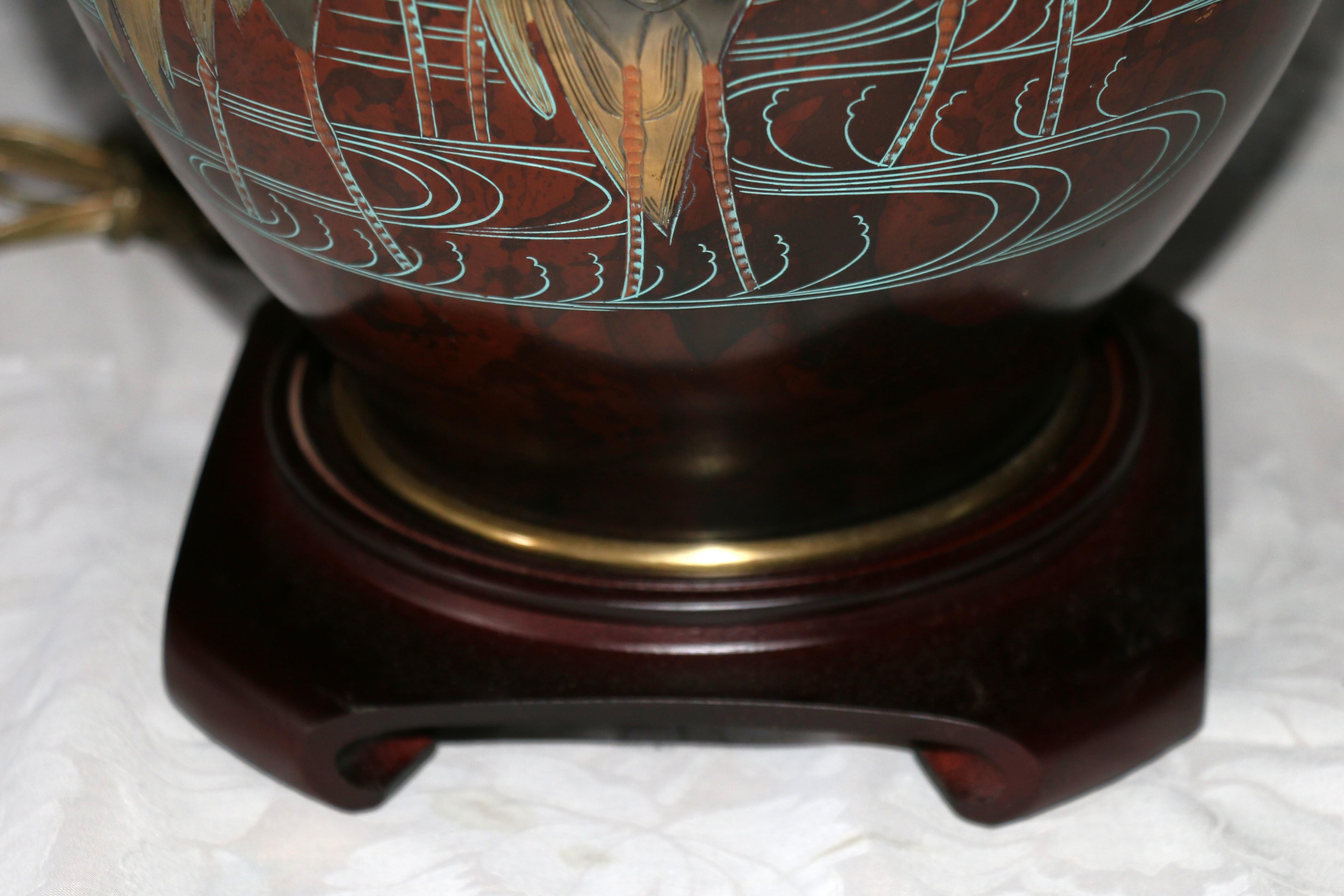 Paire de lampes de table en métal mélangé Marbro Bronze, Vintage 1950s en vente 8