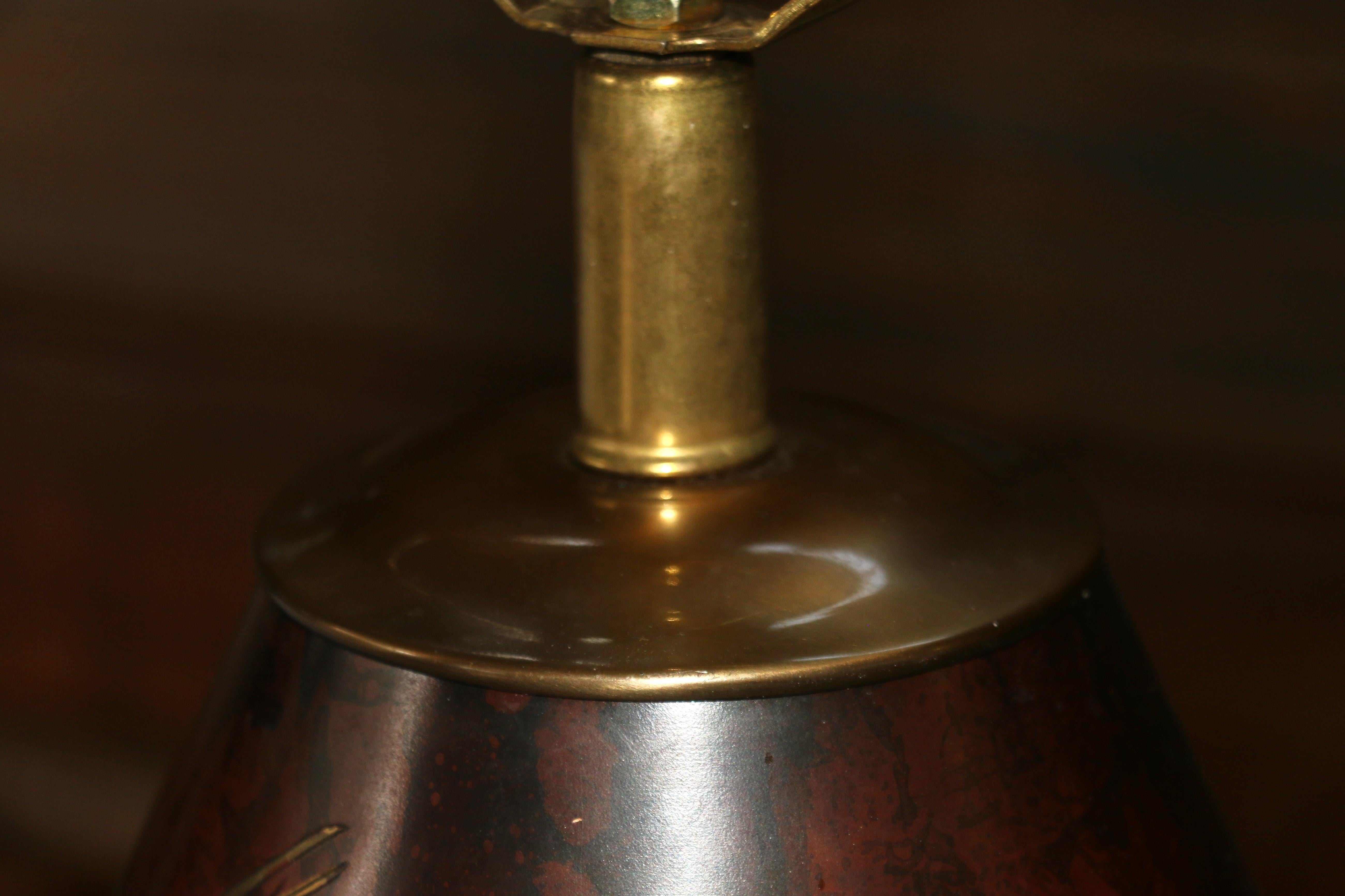 Paire de lampes de table en métal mélangé Marbro Bronze, Vintage 1950s en vente 2