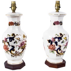Vintage Pair of Masons Ironstone Table Lamps, Late 20th Century