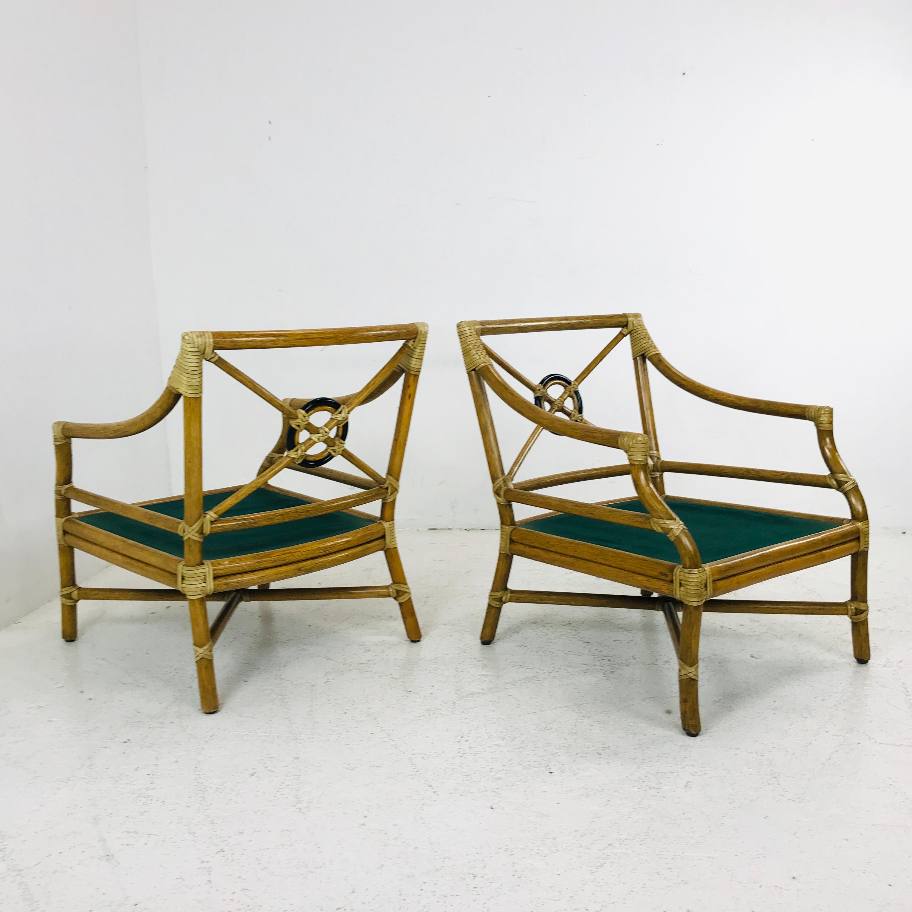 Wicker Vintage Pair of McGuire Chairs