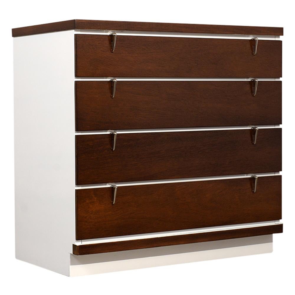 Mid-Century Modern Pair of Mid-Century Lacquered Chest of Drawers