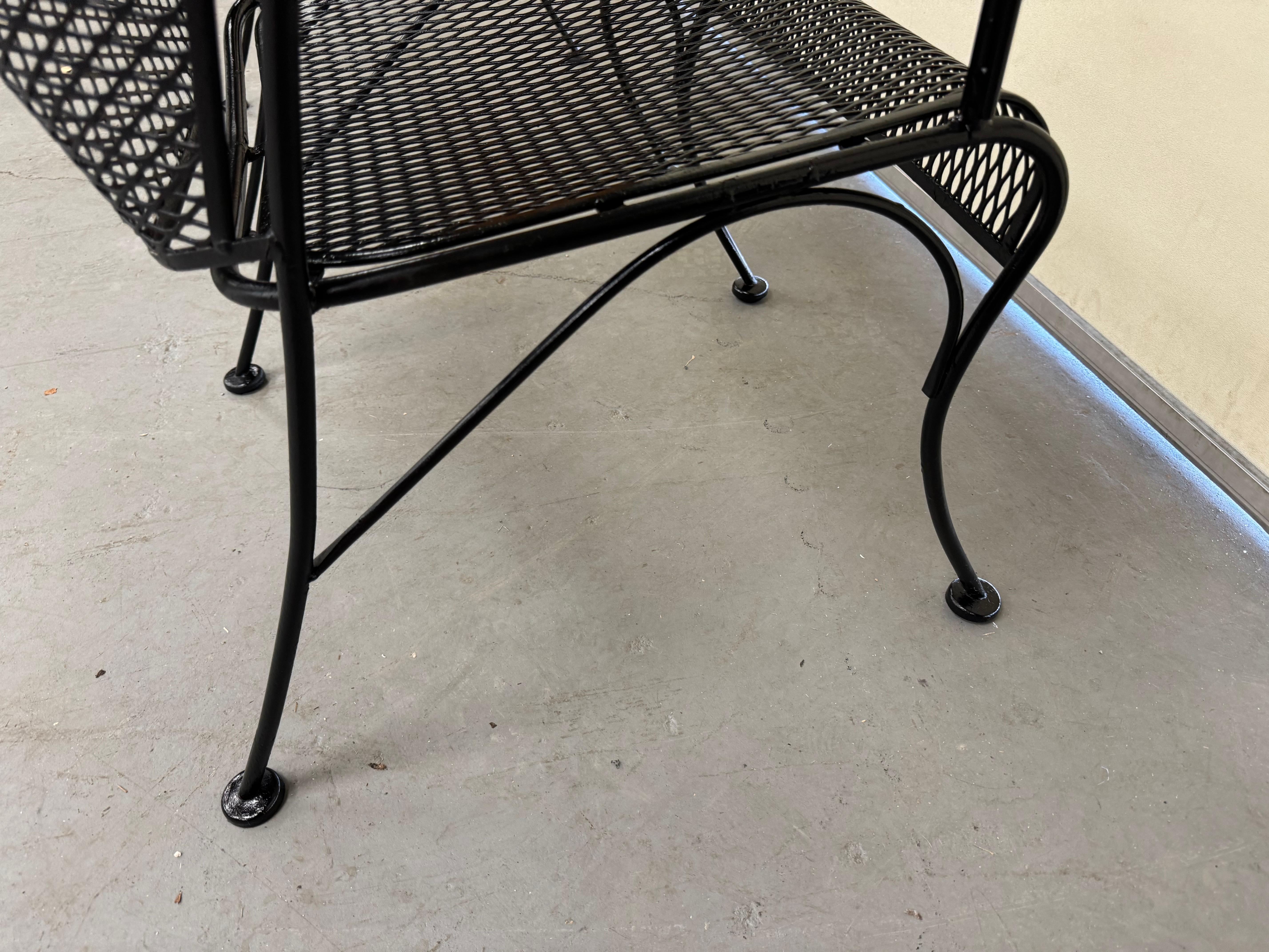 Vintage Pair of  Mid-Century Salterini Curve Back Outdoor Arm Chairs A For Sale 16