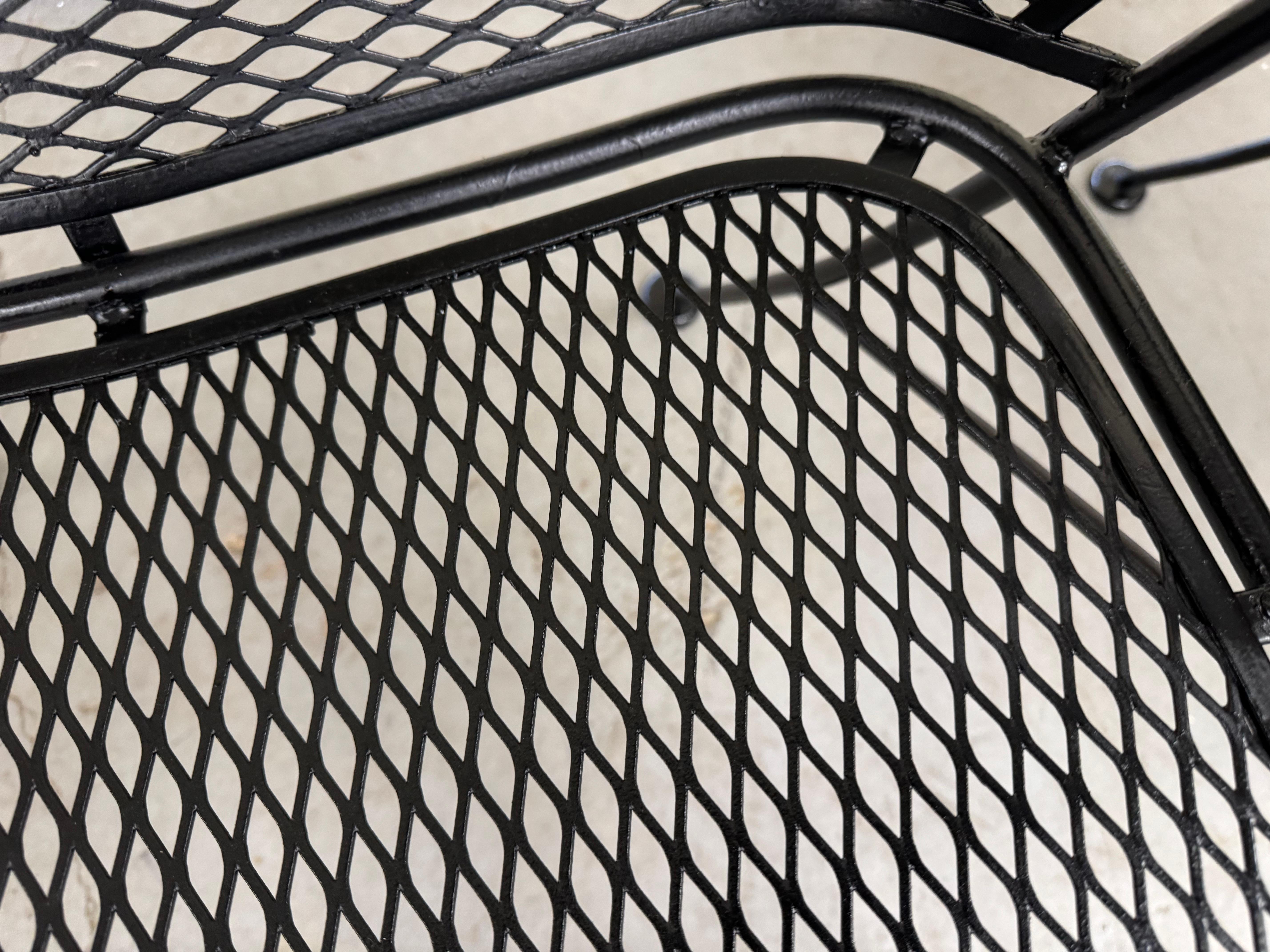 North American Vintage Pair of  Mid-Century Salterini Curve Back Outdoor Arm Chairs A For Sale