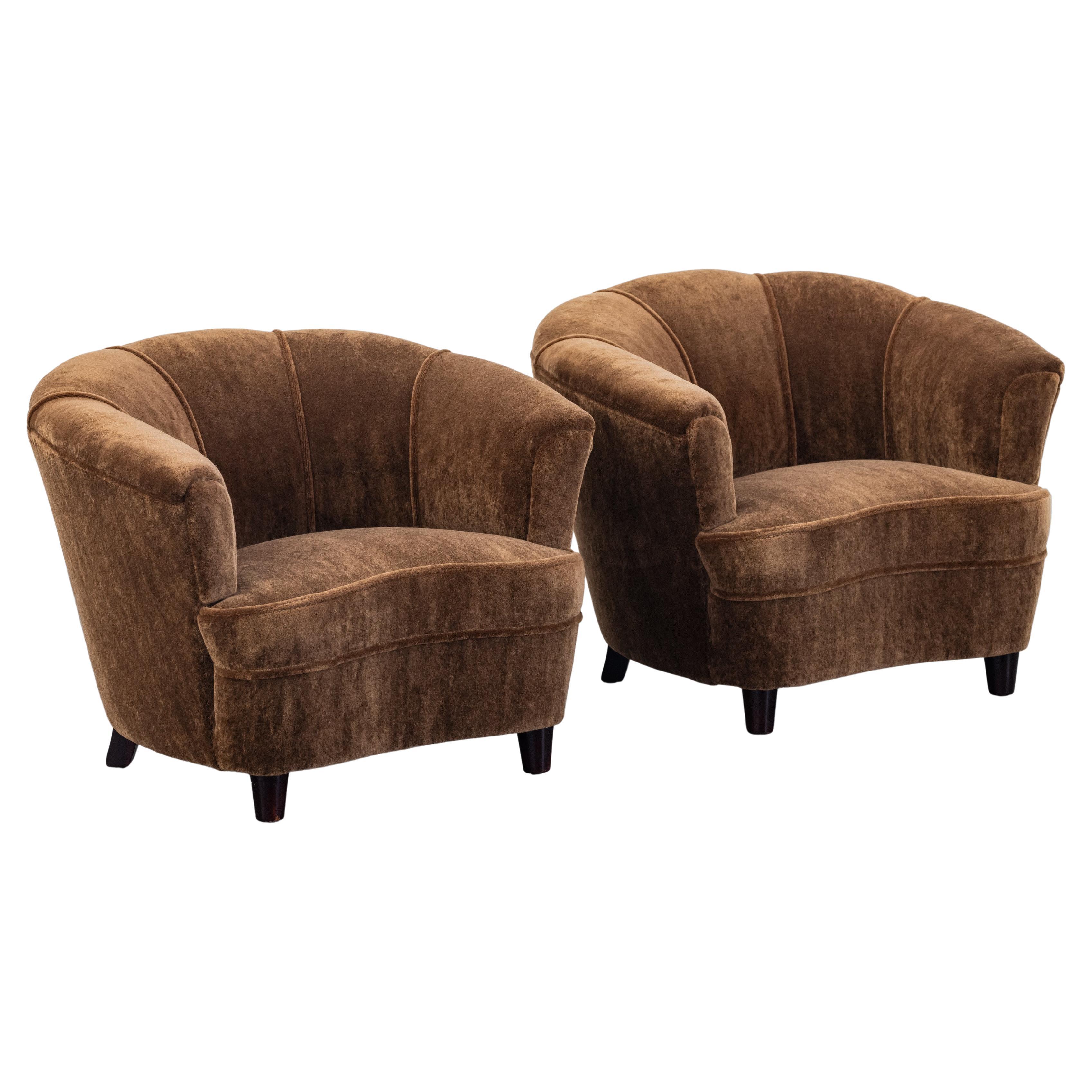 Vintage By Mohair Lounge Chairs aus Dänemark, CIRCA 1960