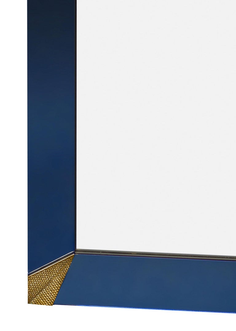 Vintage Pair of Murano Blue Mirrors For Sale at 1stDibs