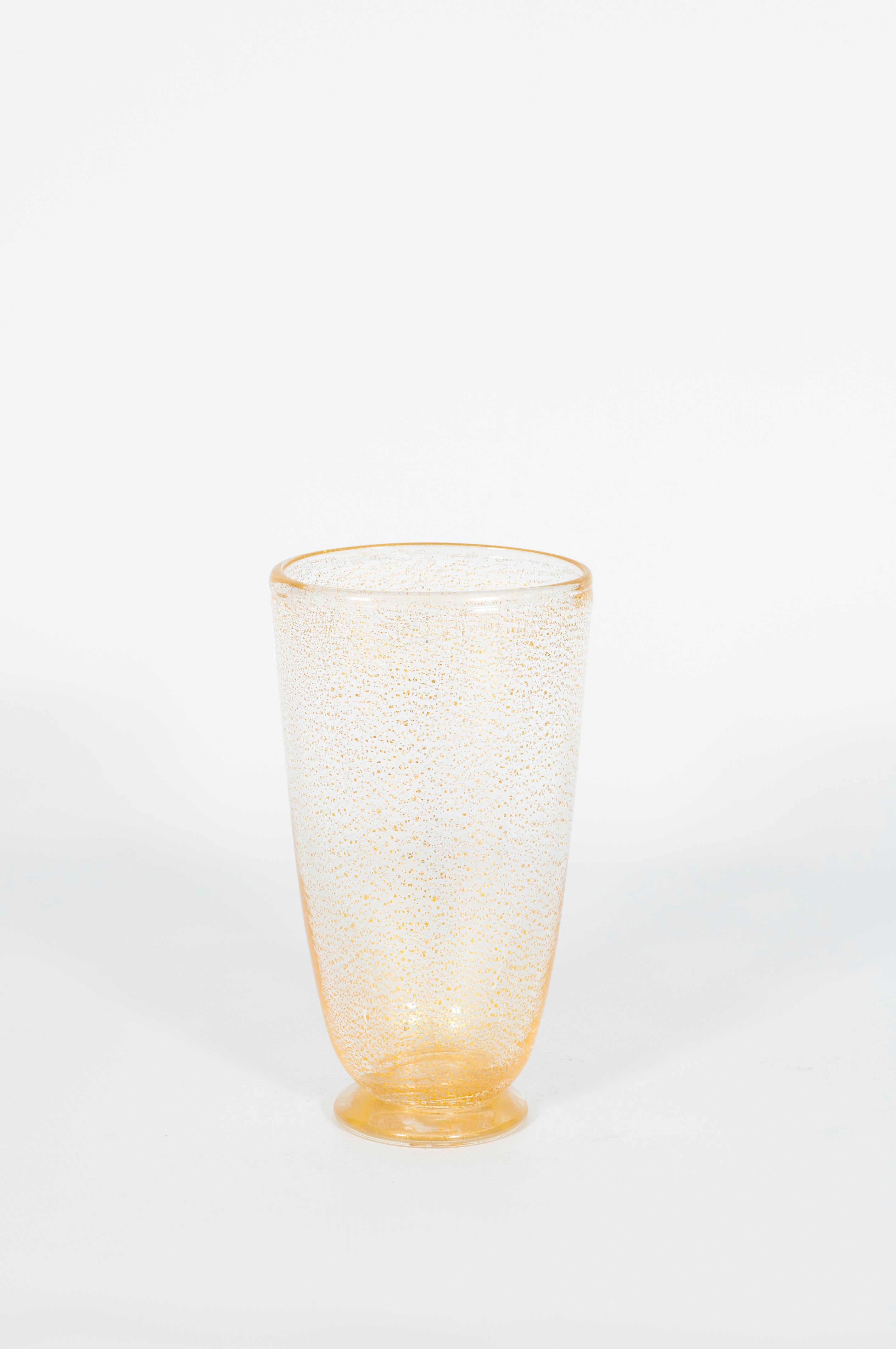 Zwei Vintage-Vasen aus Muranoglas mit Sommerso-Gold, Barovier, 1960er Jahre, Paar im Angebot 8