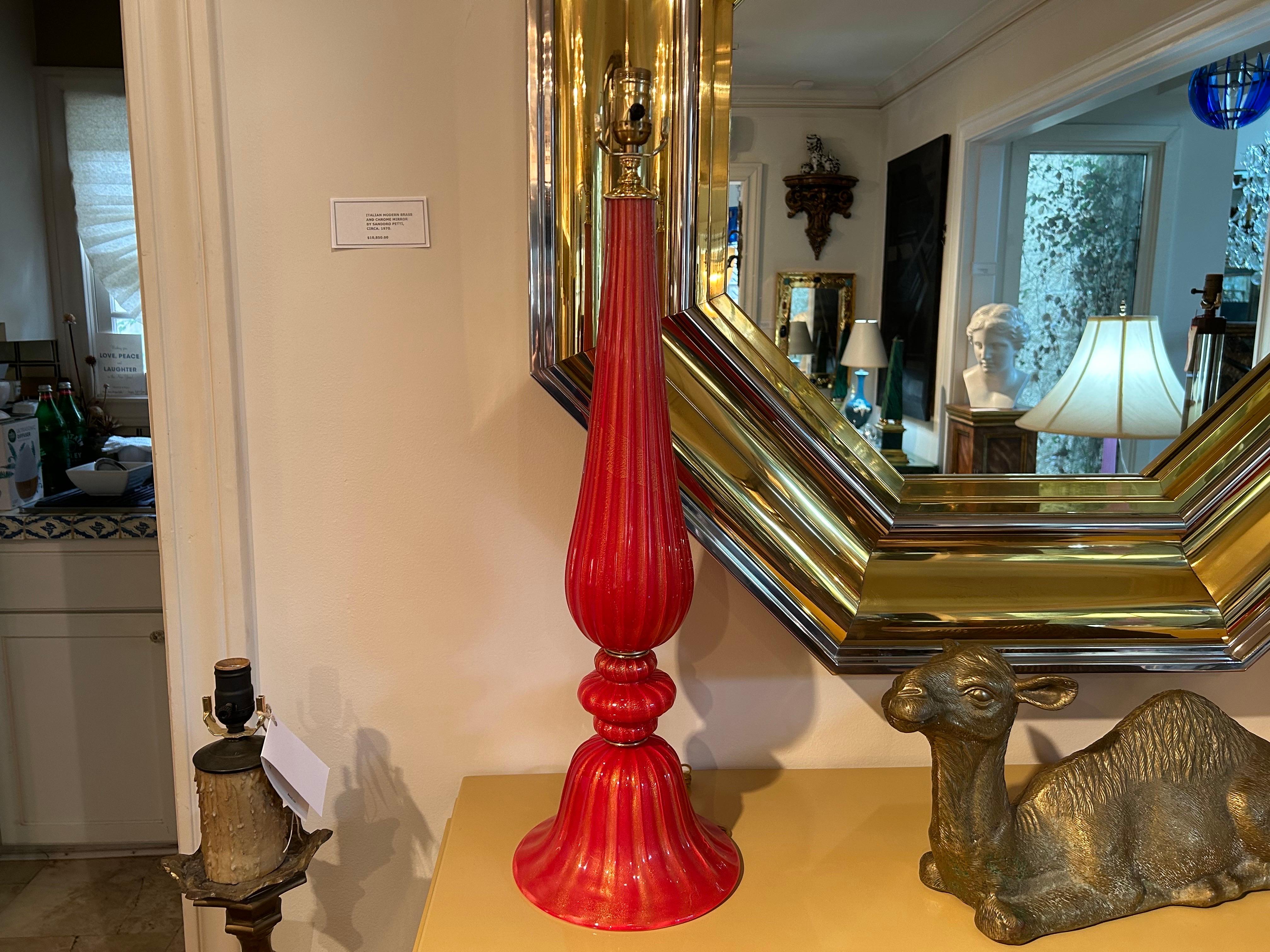 Vintage Pair Of Murano Glass Lamps For Sale 5